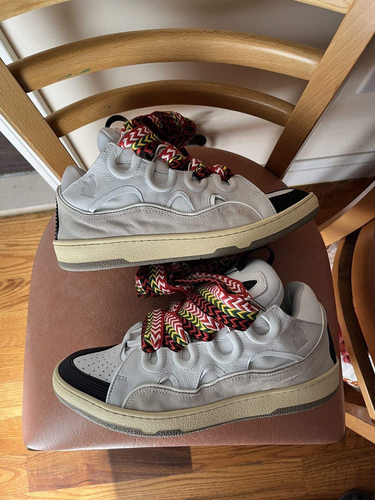Lanvin Lanvin Leather Curb White Ivory | Grailed