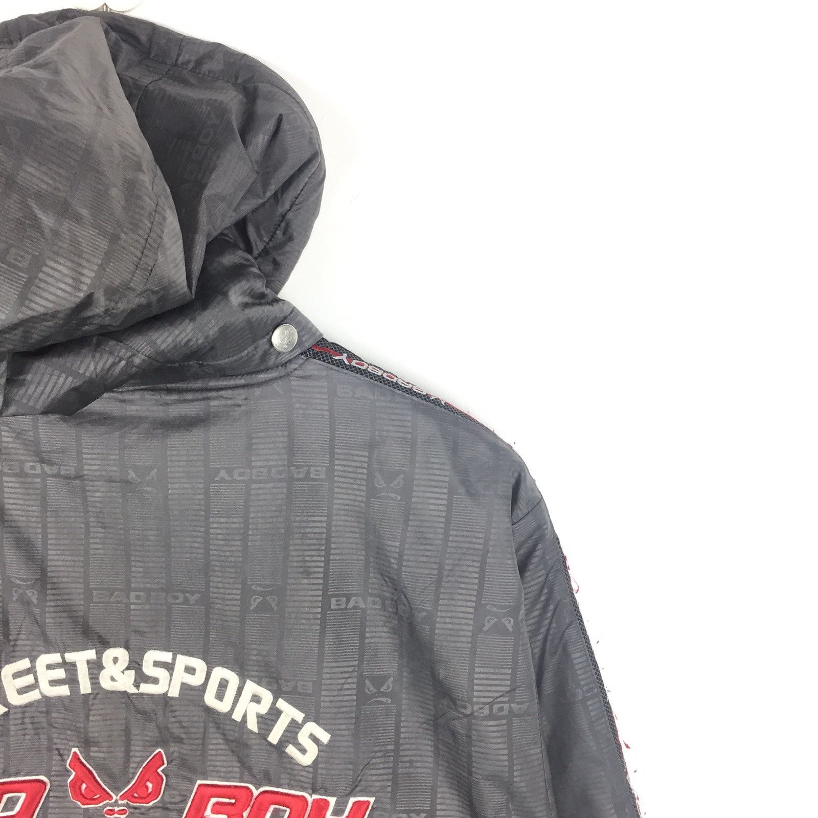 Vintage Vintage 90s Bad Boy Big Logo Long Jacket Hoodie | XS | Size US XS / EU 42 / 0 - 2 Thumbnail