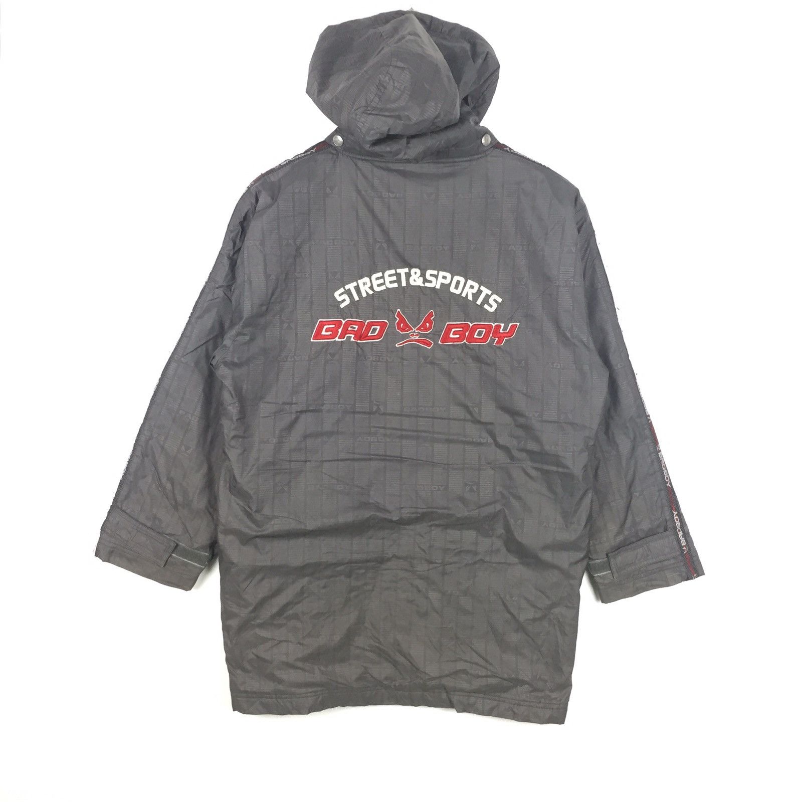 Vintage 90s Bad Boy Big Logo Long Jacket Hoodie XS