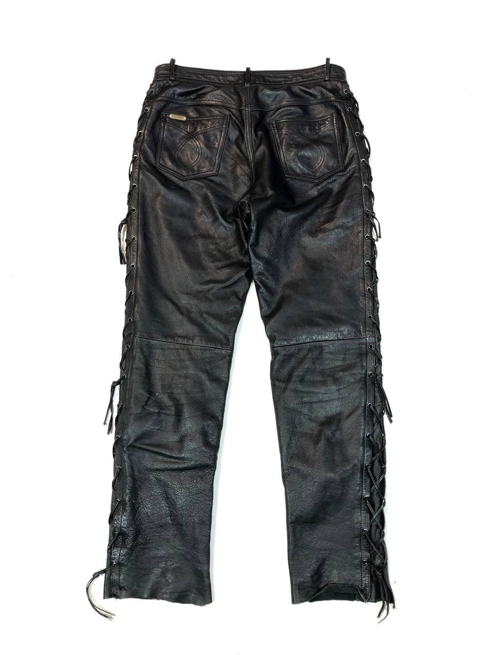 Other Linus Biker Moto Leather Pants Size US 33 - 2 Thumbnail
