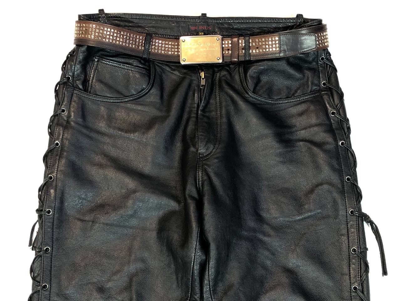 Other Linus Biker Moto Leather Pants Size US 33 - 6 Thumbnail