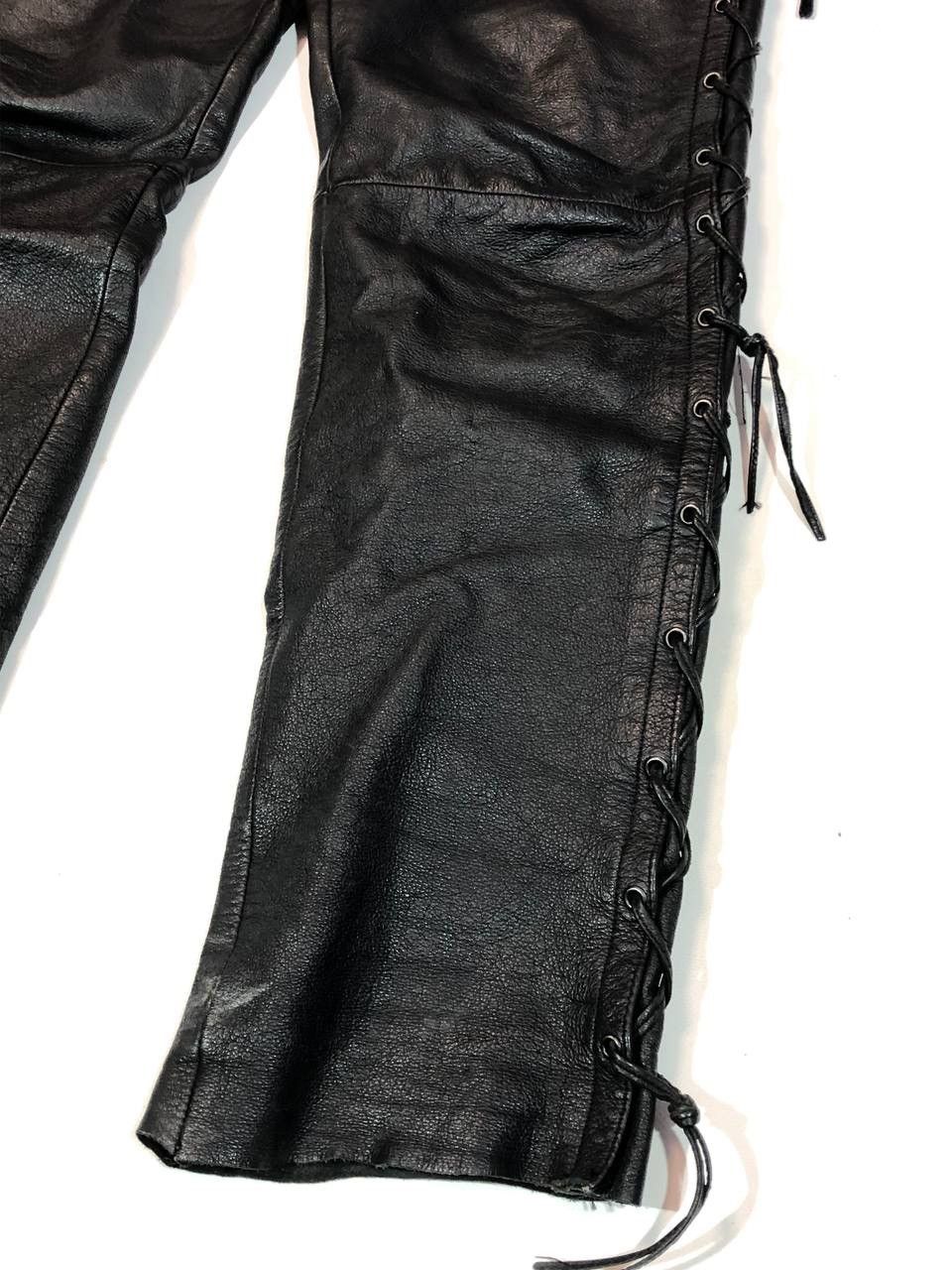 Other Linus Biker Moto Leather Pants Size US 33 - 3 Thumbnail
