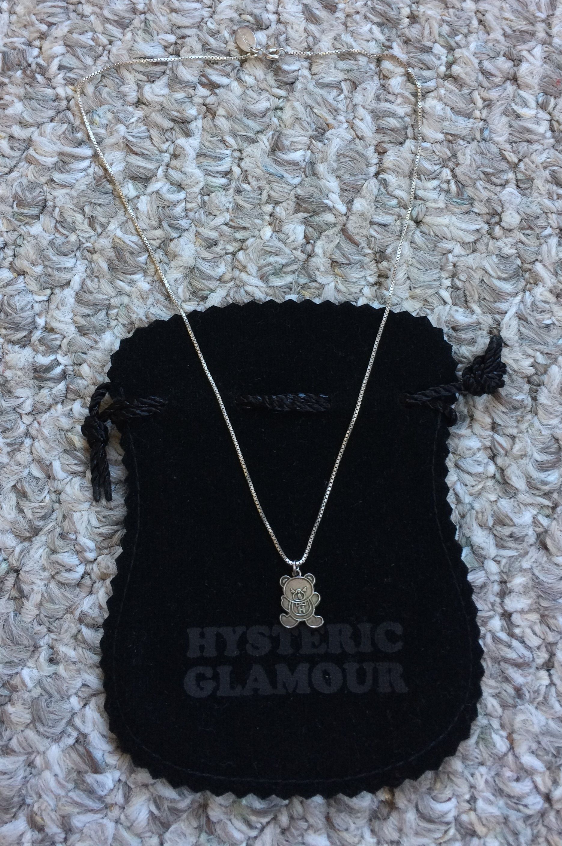 Hysteric Glamour Hysteric Glamour Sterling Silver Fuck Bear Necklace + Bag Size ONE SIZE - 3 Thumbnail