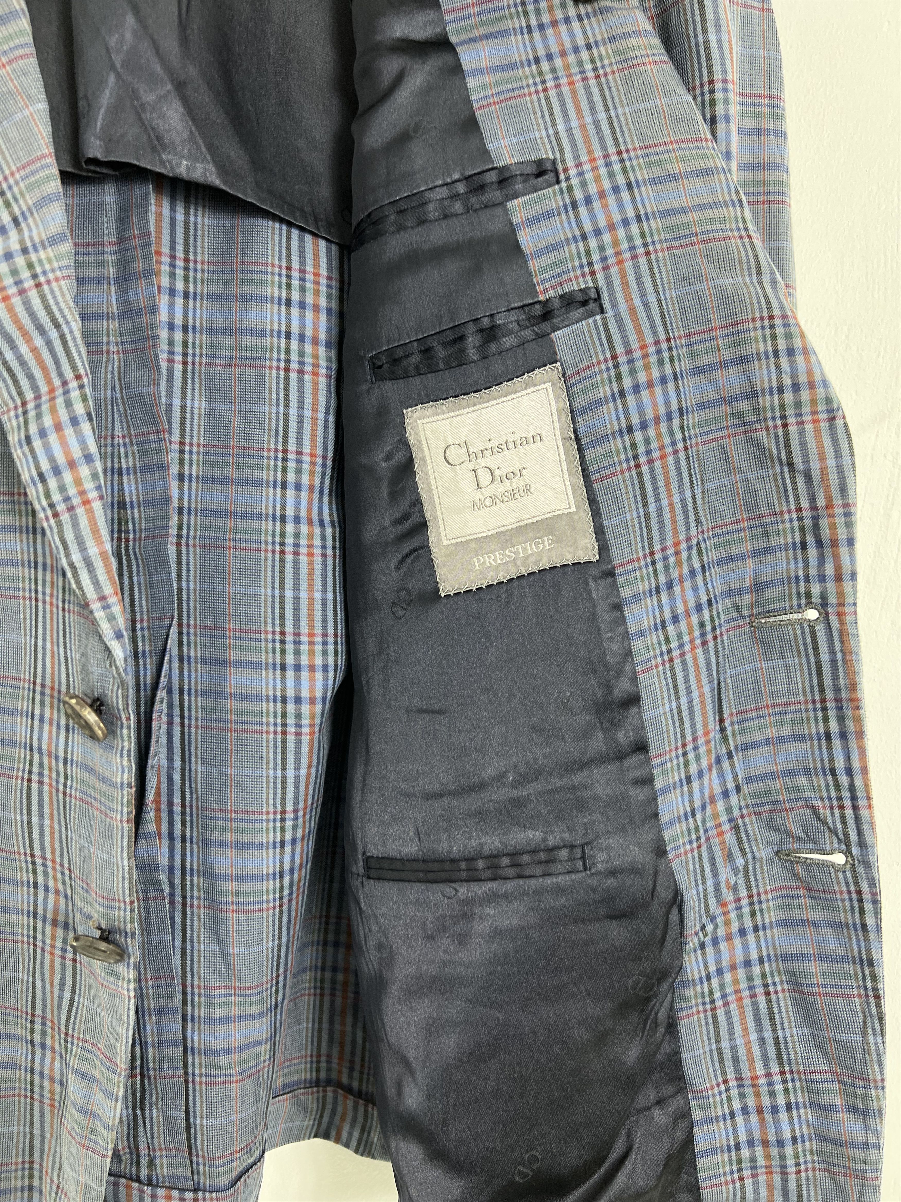 Christian Dior Monsieur Vintage Christian Dior Monsieur check pattern GTMPT082 Size 40L - 6 Thumbnail