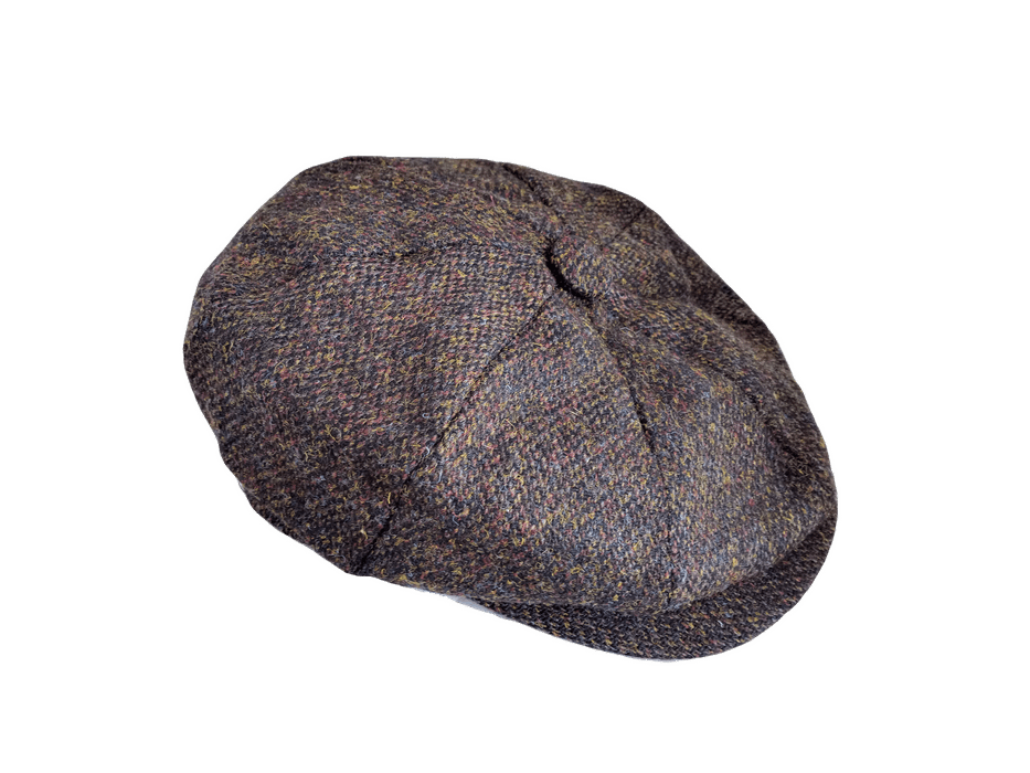 Harris Tweed LARGE Harris Tweed® PEAKY BLINDERS Newsboy Cap ZH028 BROWN ...