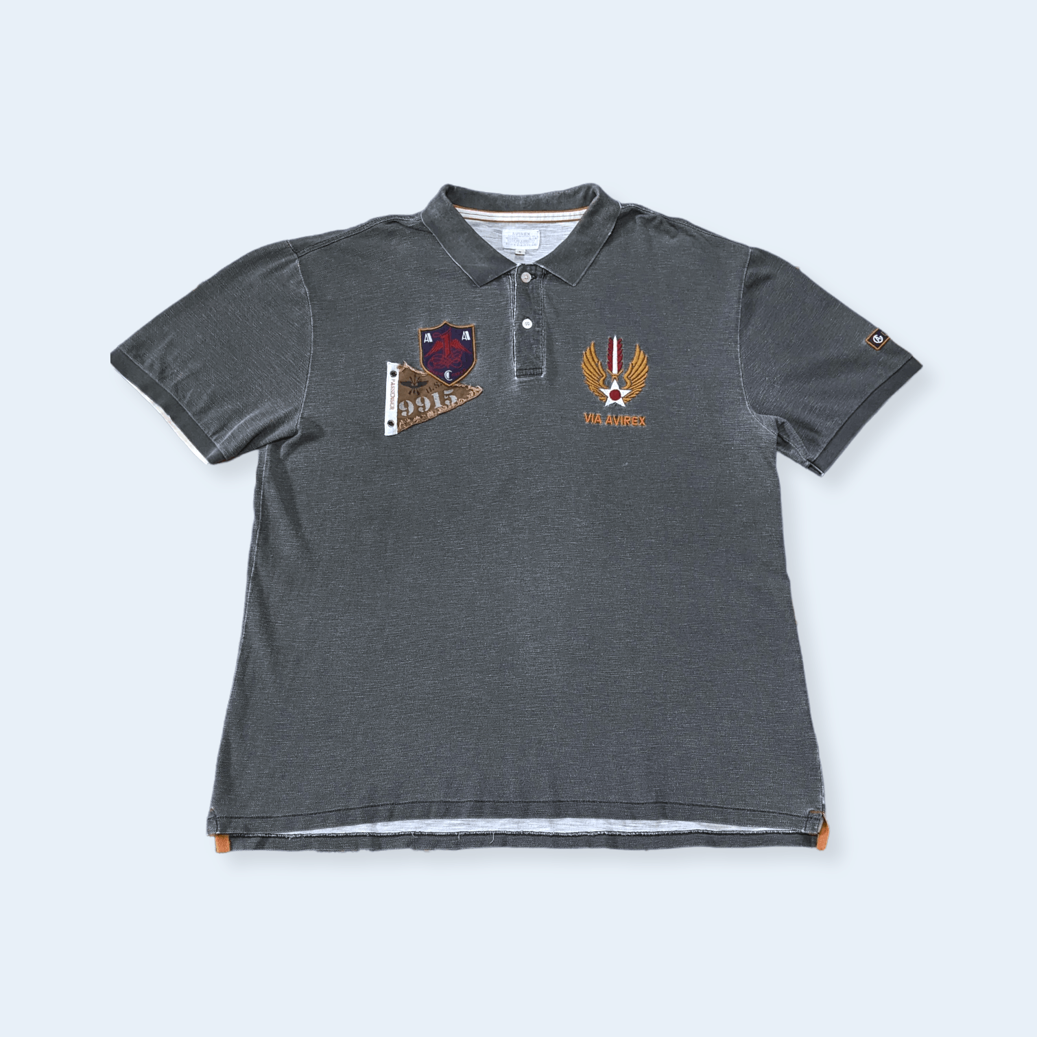 Avirex × Vintage Vintage Avirex Patched Air Force Polo T shirt Size US XXL / EU 58 / 5 - 1 Thumbnail