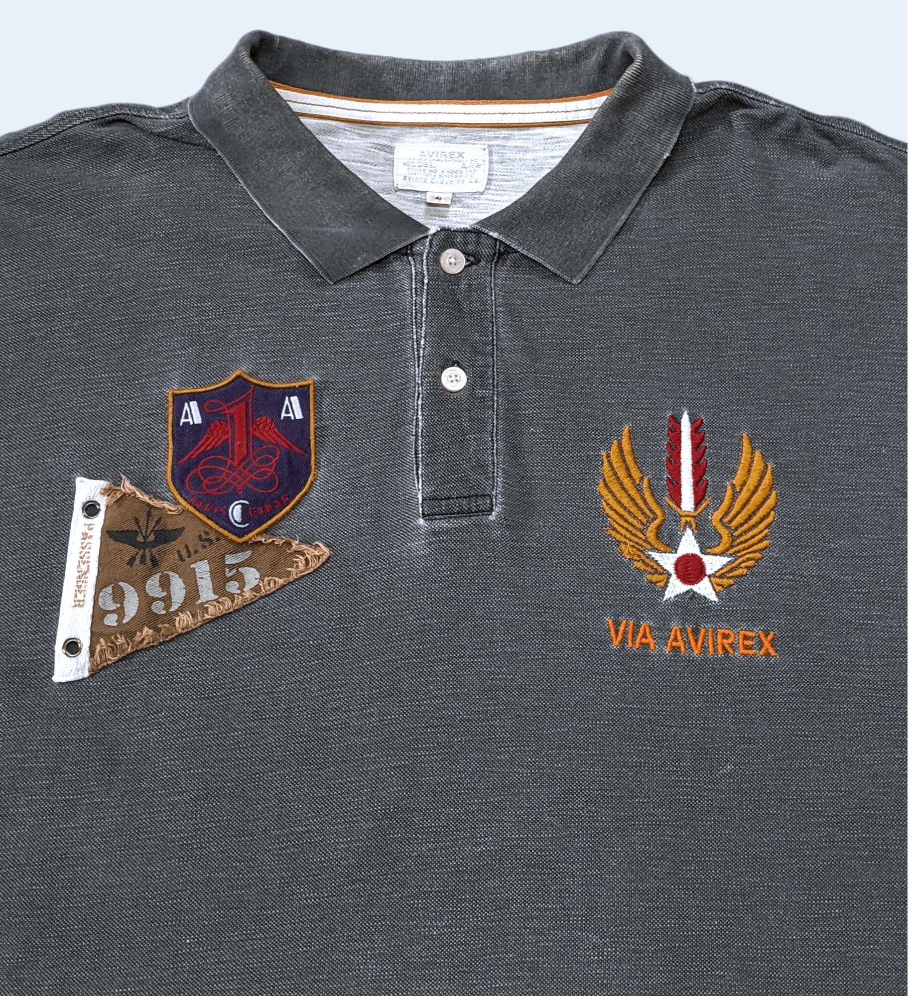 Avirex × Vintage Vintage Avirex Patched Air Force Polo T shirt Size US XXL / EU 58 / 5 - 3 Thumbnail