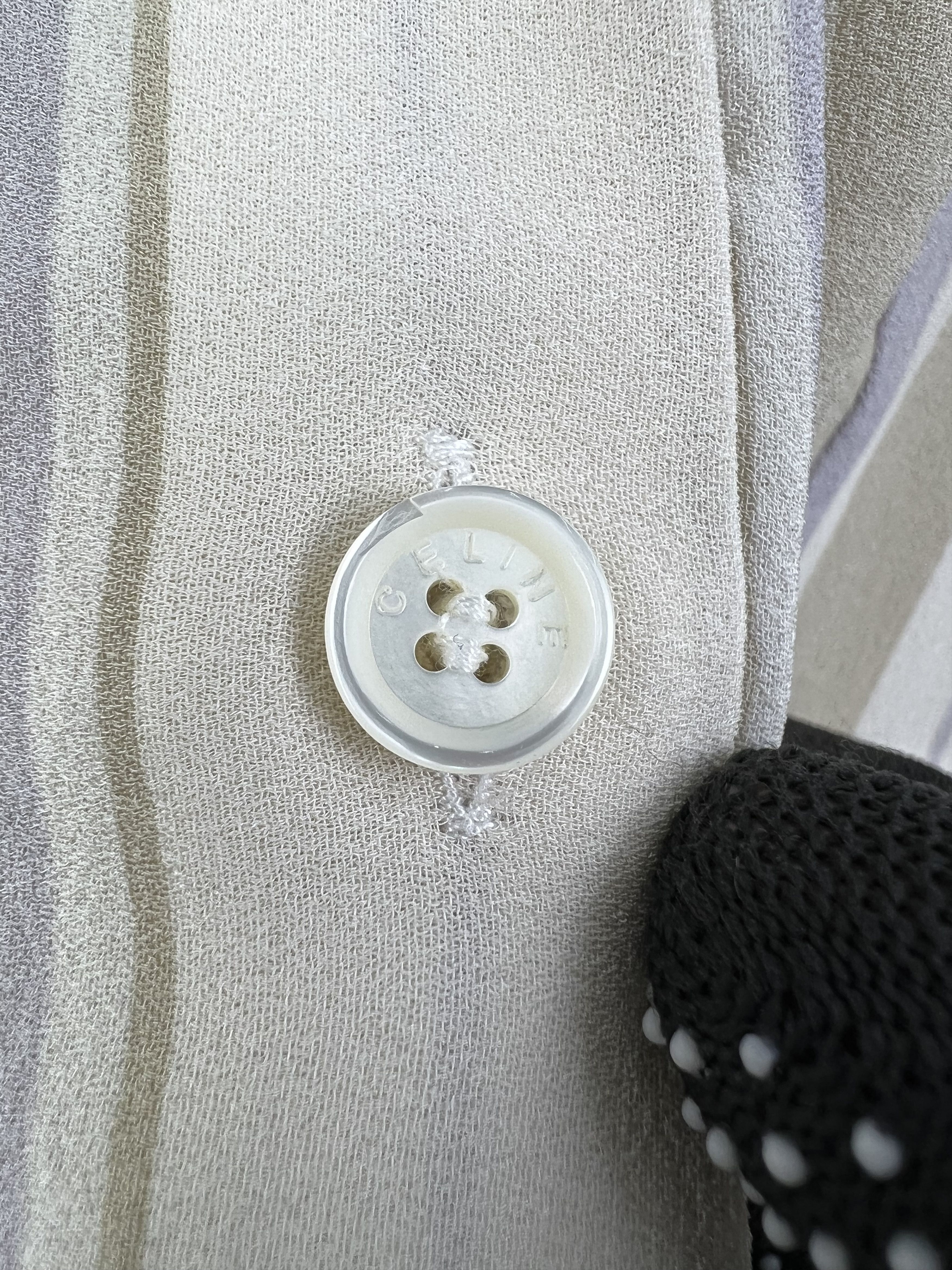 Celine CELINE Silk Striped Buttons-Up Shirt (40) GTMPT036 Size M / US 6-8 / IT 42-44 - 4 Thumbnail