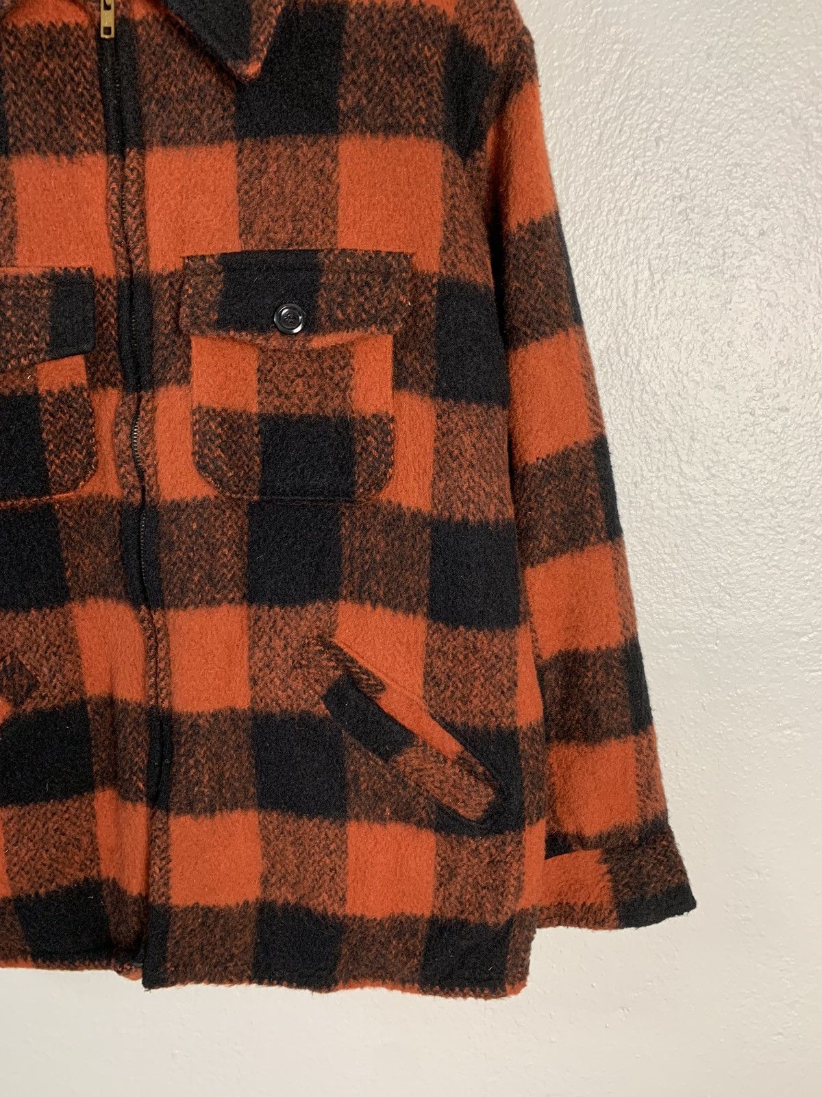 Vintage Vintage Melton Plaid Wool Jacket Size US L / EU 52-54 / 3 - 2 Thumbnail