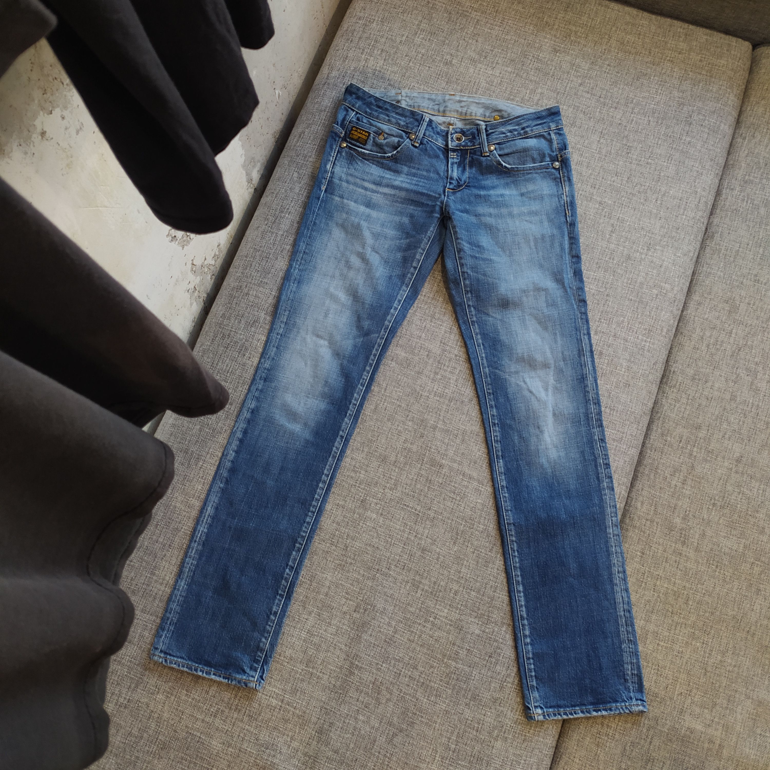 G-Star × Vintage Vintage Y2K Gstar 96 Raw Logo Midge Straight Denim Jeans Size 30" / US 8 / IT 44 - 1 Thumbnail