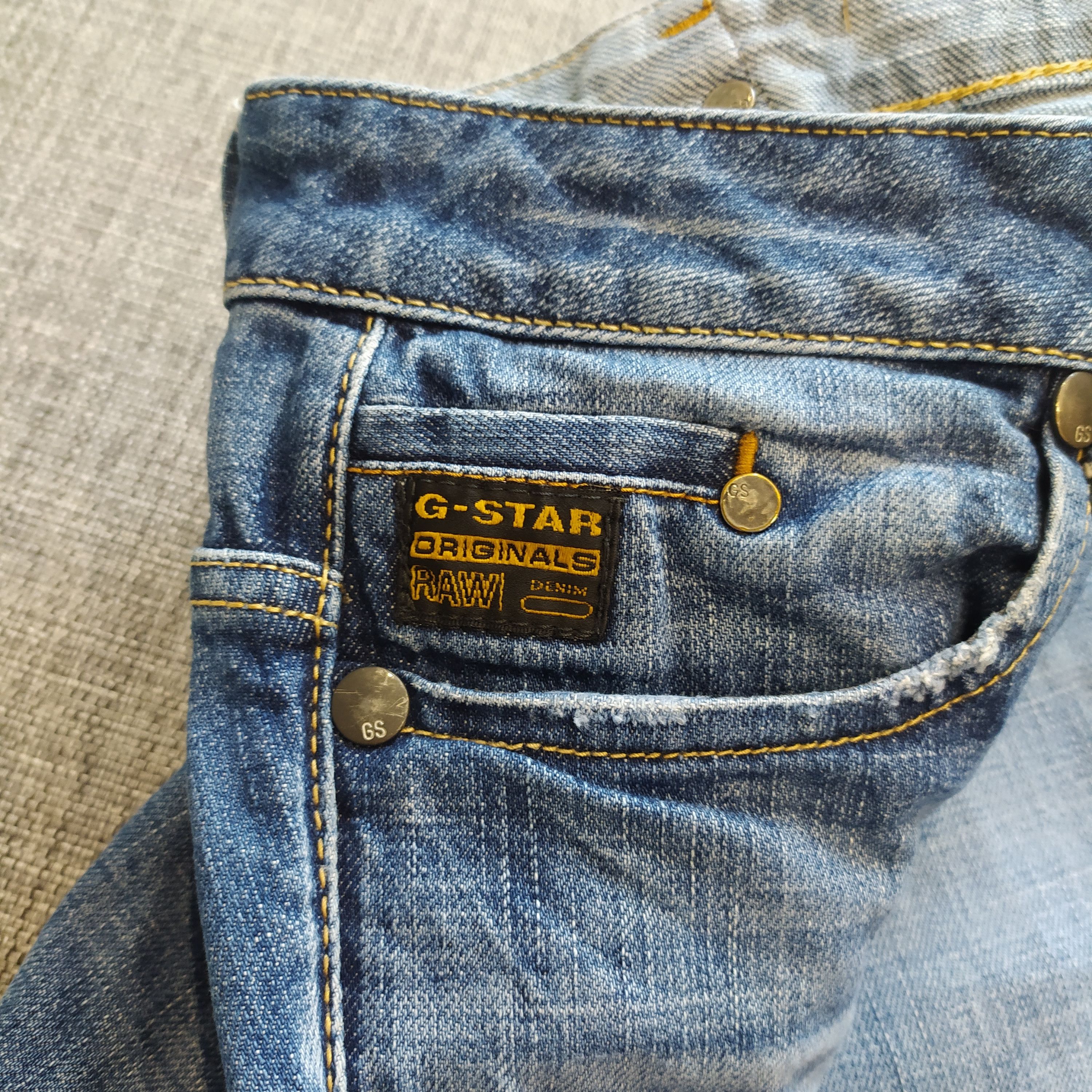 G-Star × Vintage Vintage Y2K Gstar 96 Raw Logo Midge Straight Denim Jeans Size 30" / US 8 / IT 44 - 4 Thumbnail