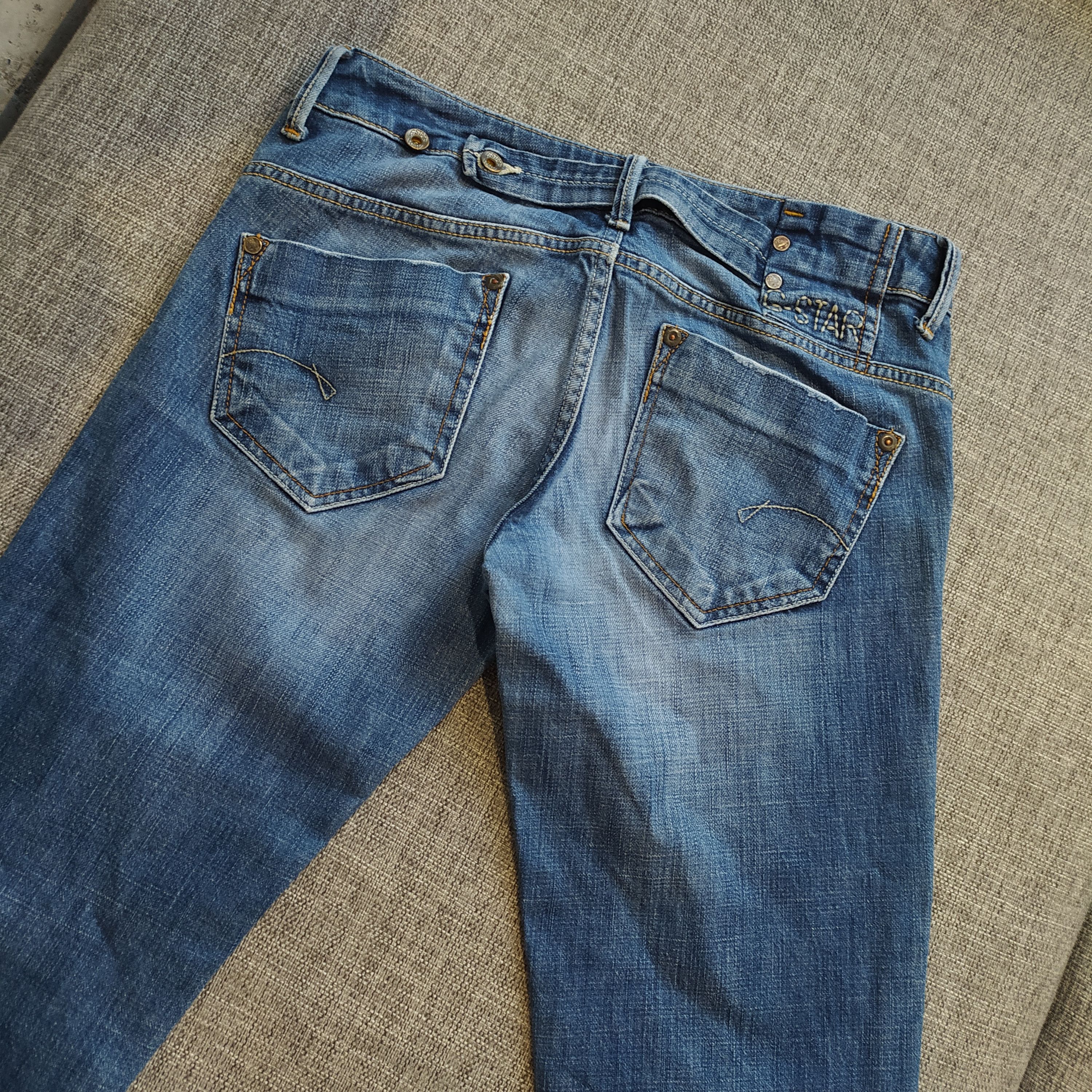 G-Star × Vintage Vintage Y2K Gstar 96 Raw Logo Midge Straight Denim Jeans Size 30" / US 8 / IT 44 - 6 Thumbnail