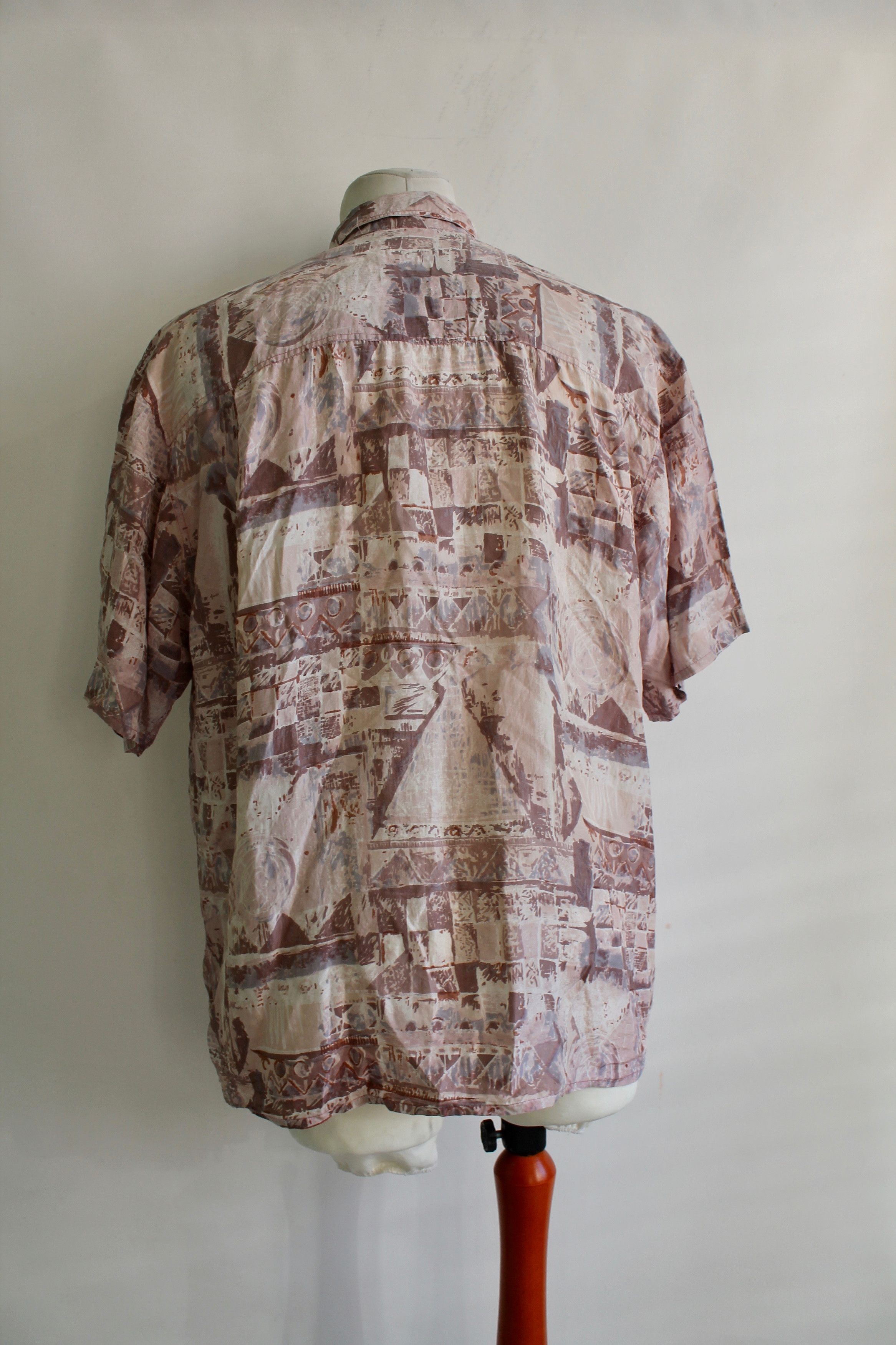 Other 90's Vintage Avant Garde 100% PURE Silk Abstract Shirt Size US L / EU 52-54 / 3 - 3 Thumbnail