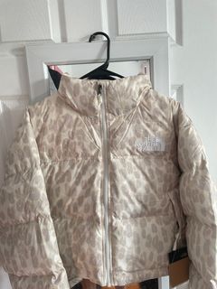 The North Face Print Short Jacket - Womens - Silver/Grey, Size XL