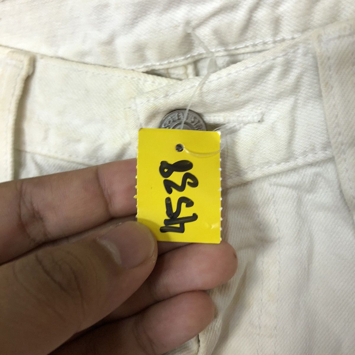 Levi's 501 Levis White vintage jeans Denim Pants #4538 Size US 32 / EU 48 - 8 Thumbnail