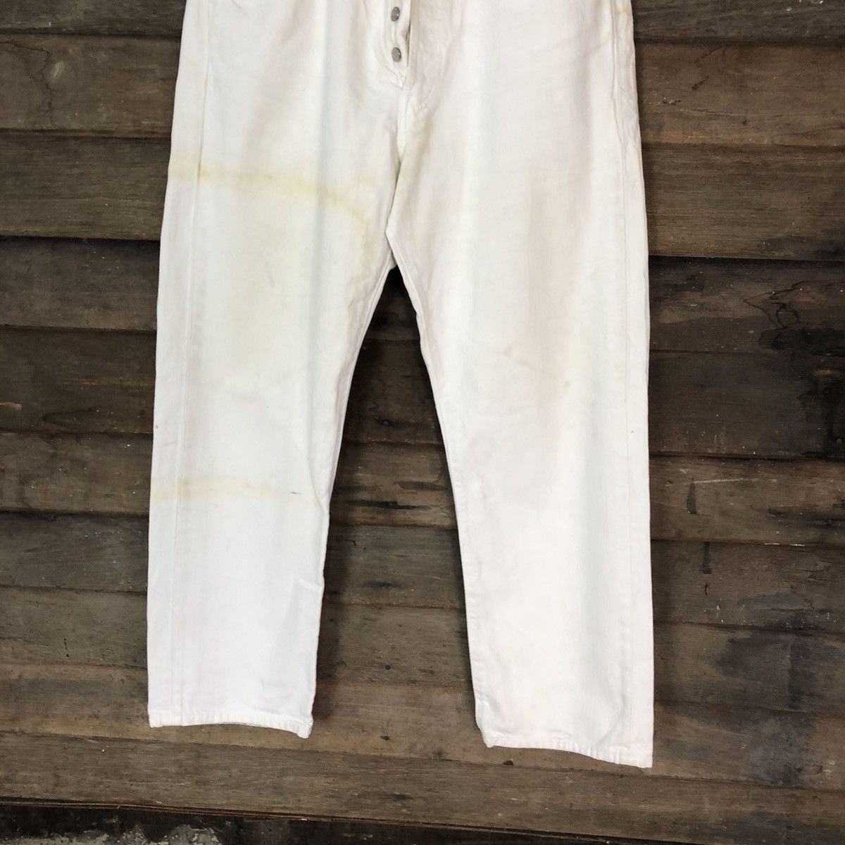 Levi's 501 Levis White vintage jeans Denim Pants #4538 Size US 32 / EU 48 - 3 Thumbnail