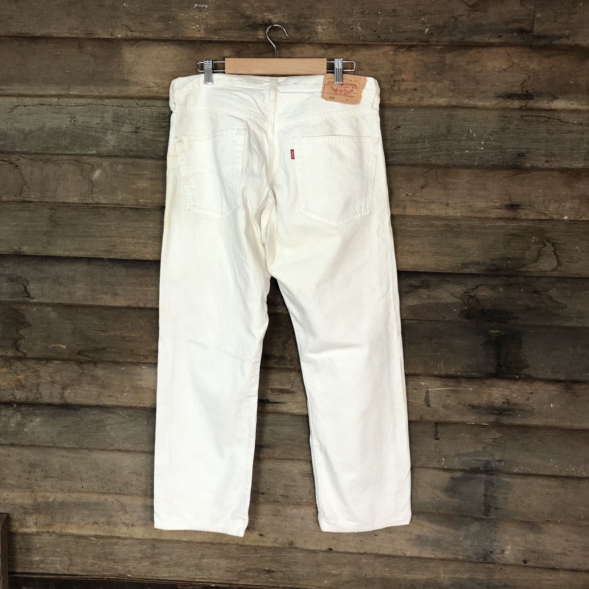 Levi's 501 Levis White vintage jeans Denim Pants #4538 Size US 32 / EU 48 - 9 Thumbnail