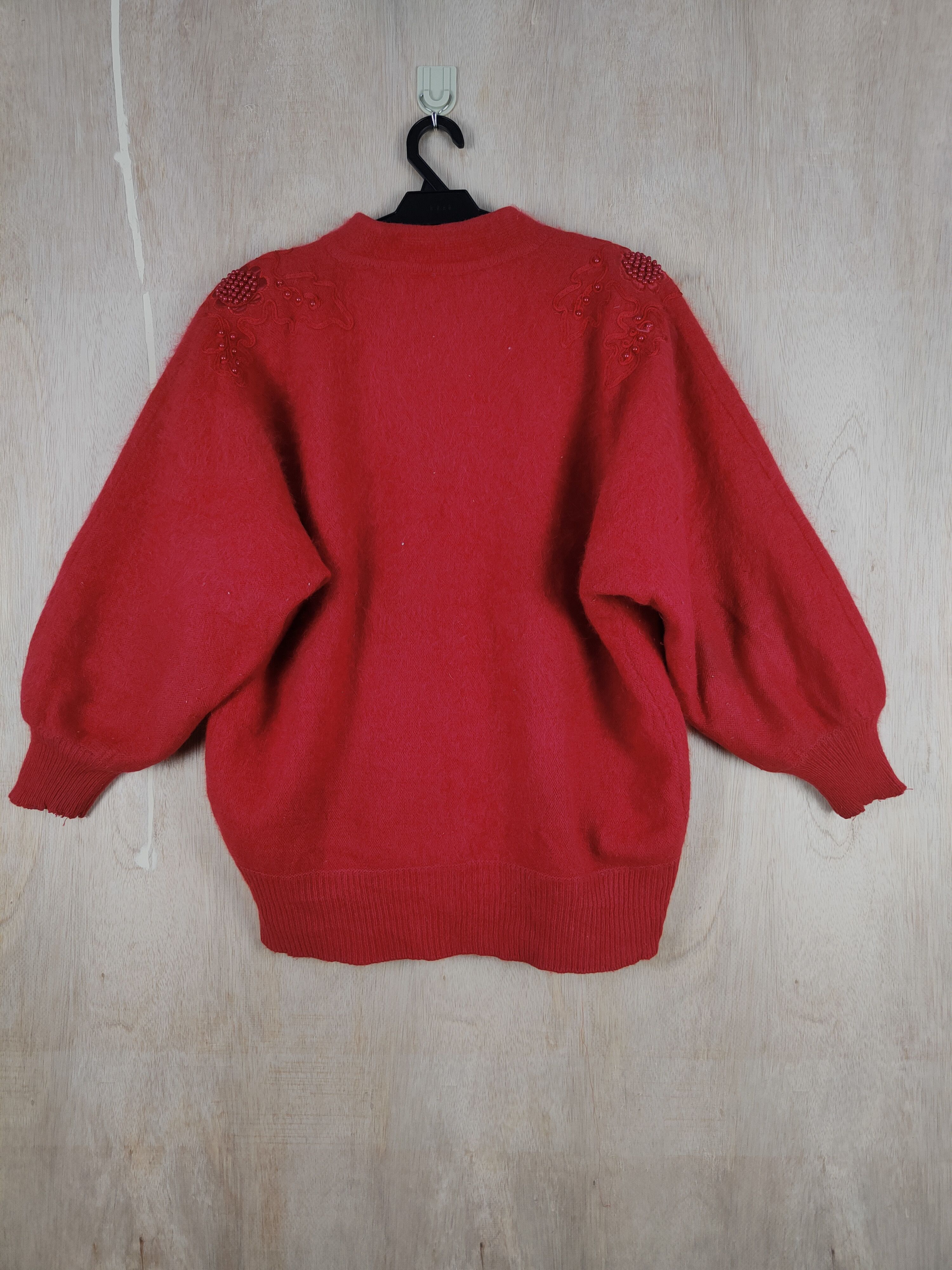 Homespun Knitwear × Japanese Brand Japanese Brand Red Cardigan knitwear #S299 Size L / US 10 / IT 46 - 5 Thumbnail