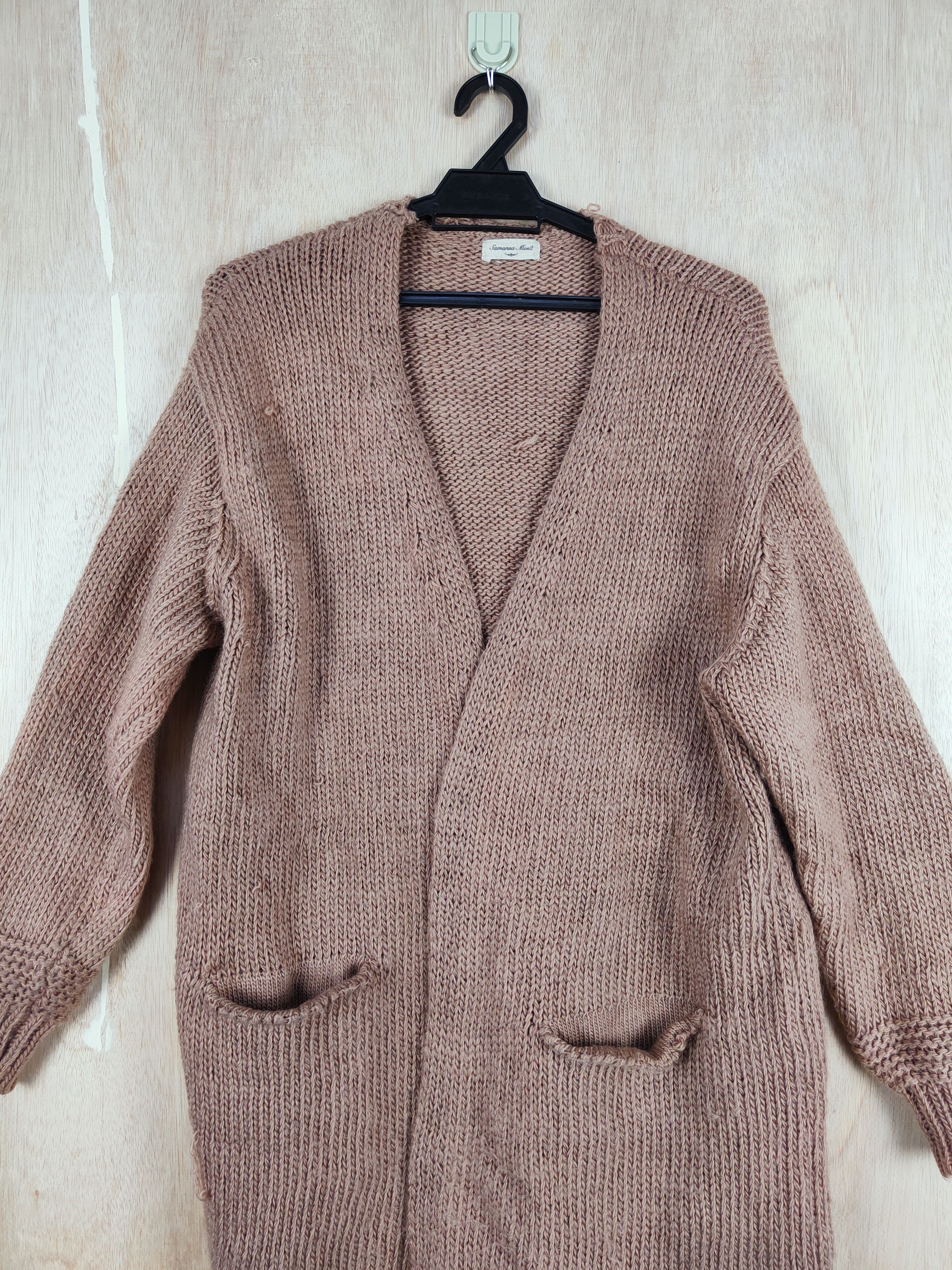 Homespun Knitwear × Japanese Brand Samansa Mos2 Brown long Cardigan knitwear #S296 Size US M / EU 48-50 / 2 - 2 Thumbnail