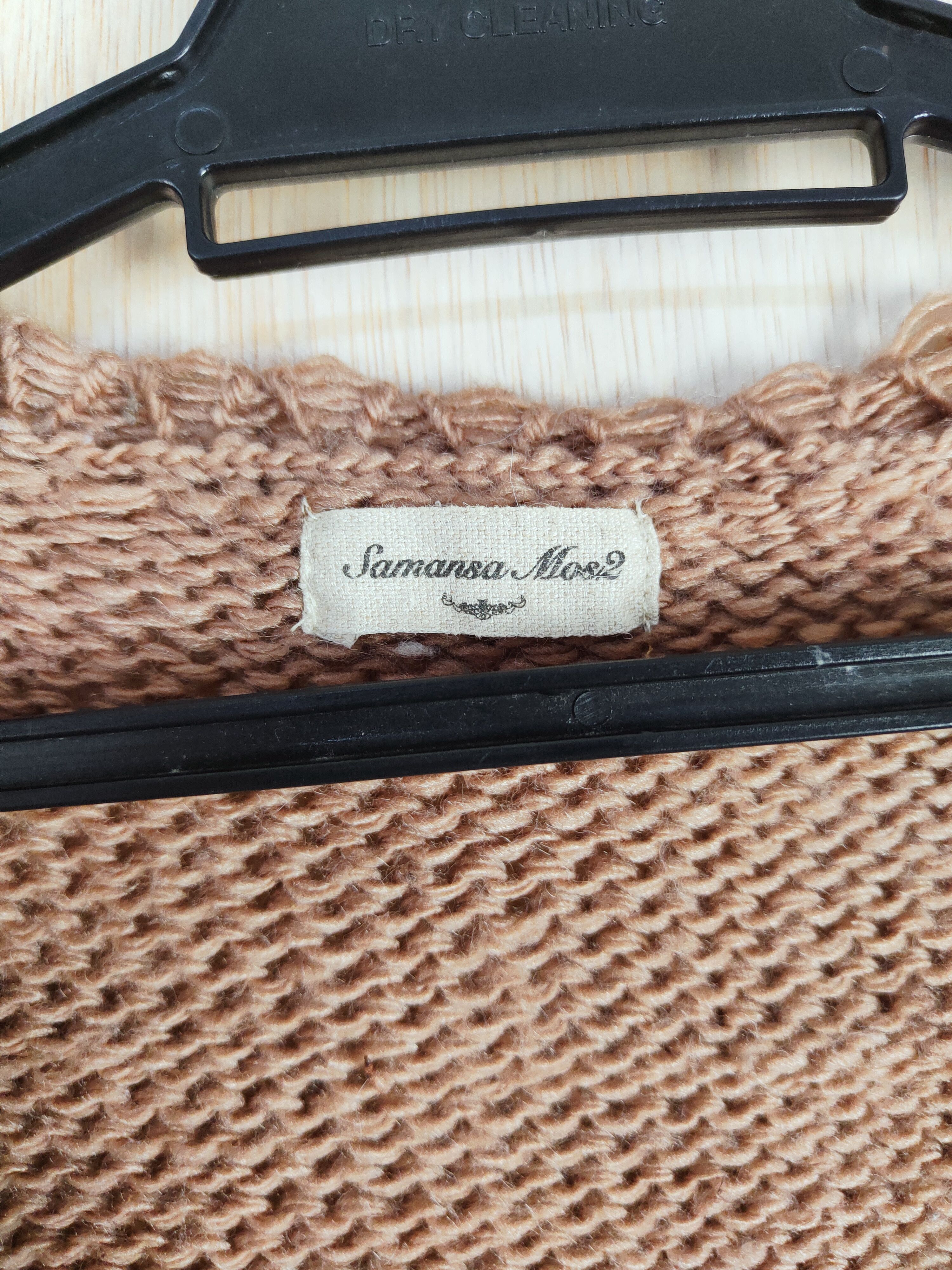 Homespun Knitwear × Japanese Brand Samansa Mos2 Brown long Cardigan knitwear #S296 Size US M / EU 48-50 / 2 - 10 Thumbnail