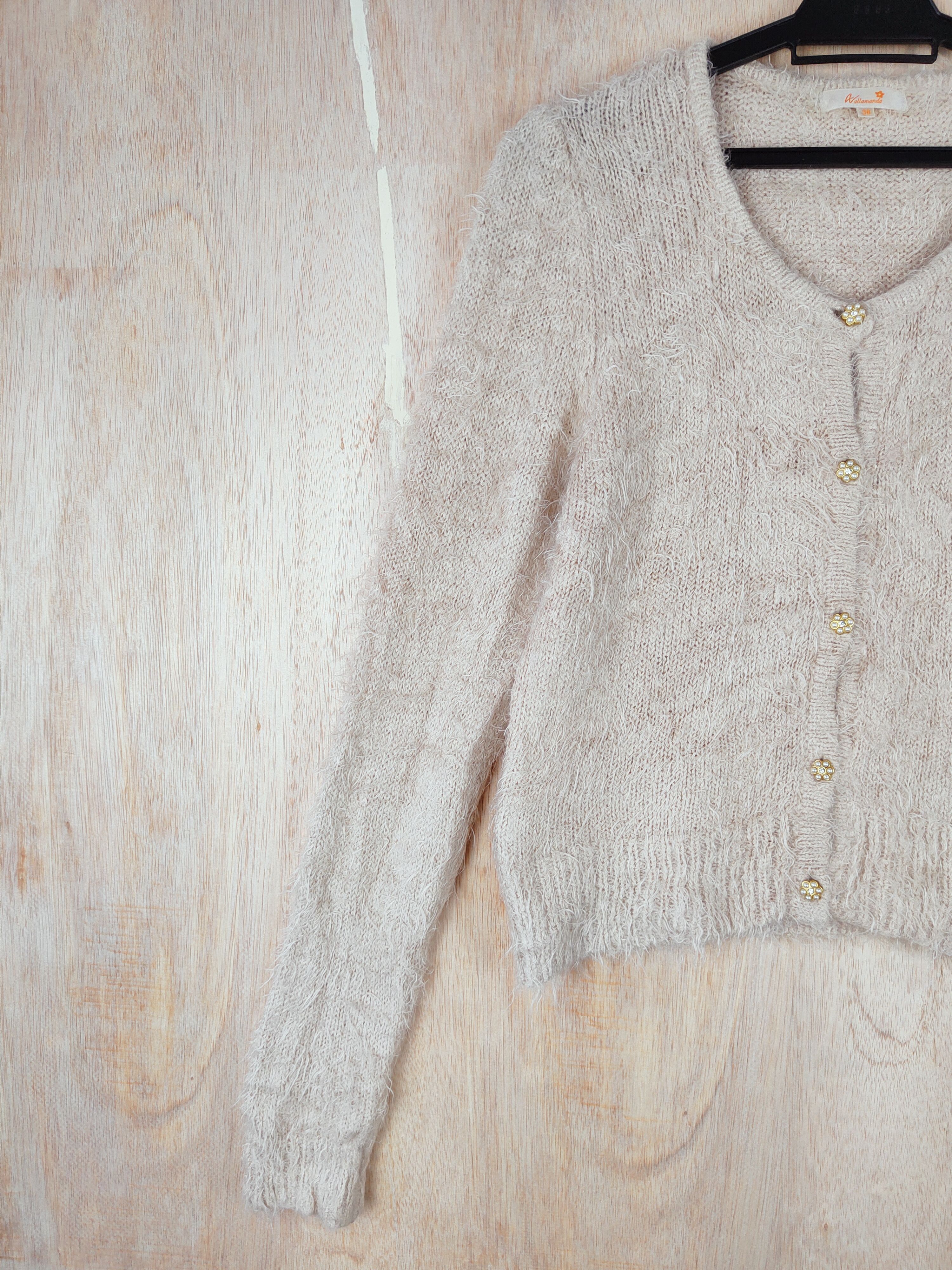 Homespun Knitwear × Japanese Brand Avallamanda Brown Shag Shaggy Fur Mohair Knitwear #S264 Size S / US 4 / IT 40 - 3 Thumbnail