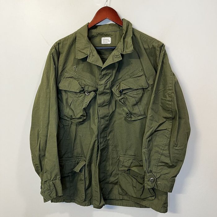 Vintage 1969 Vietnam Army Coat Rip-Stop POPLIN OG-107 Class 1 Medium ...