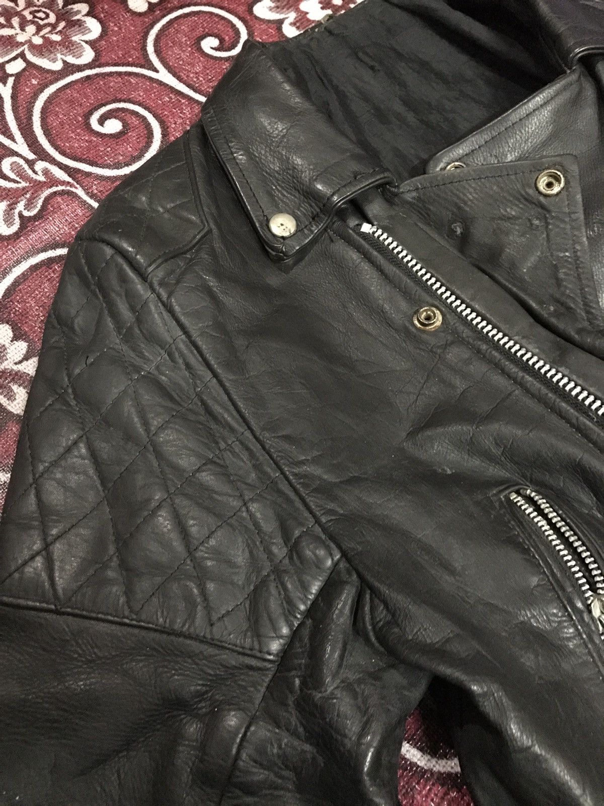 Japanese Brand × Vintage Vintage Double Breast leather jacket Size US M / EU 48-50 / 2 - 9 Thumbnail