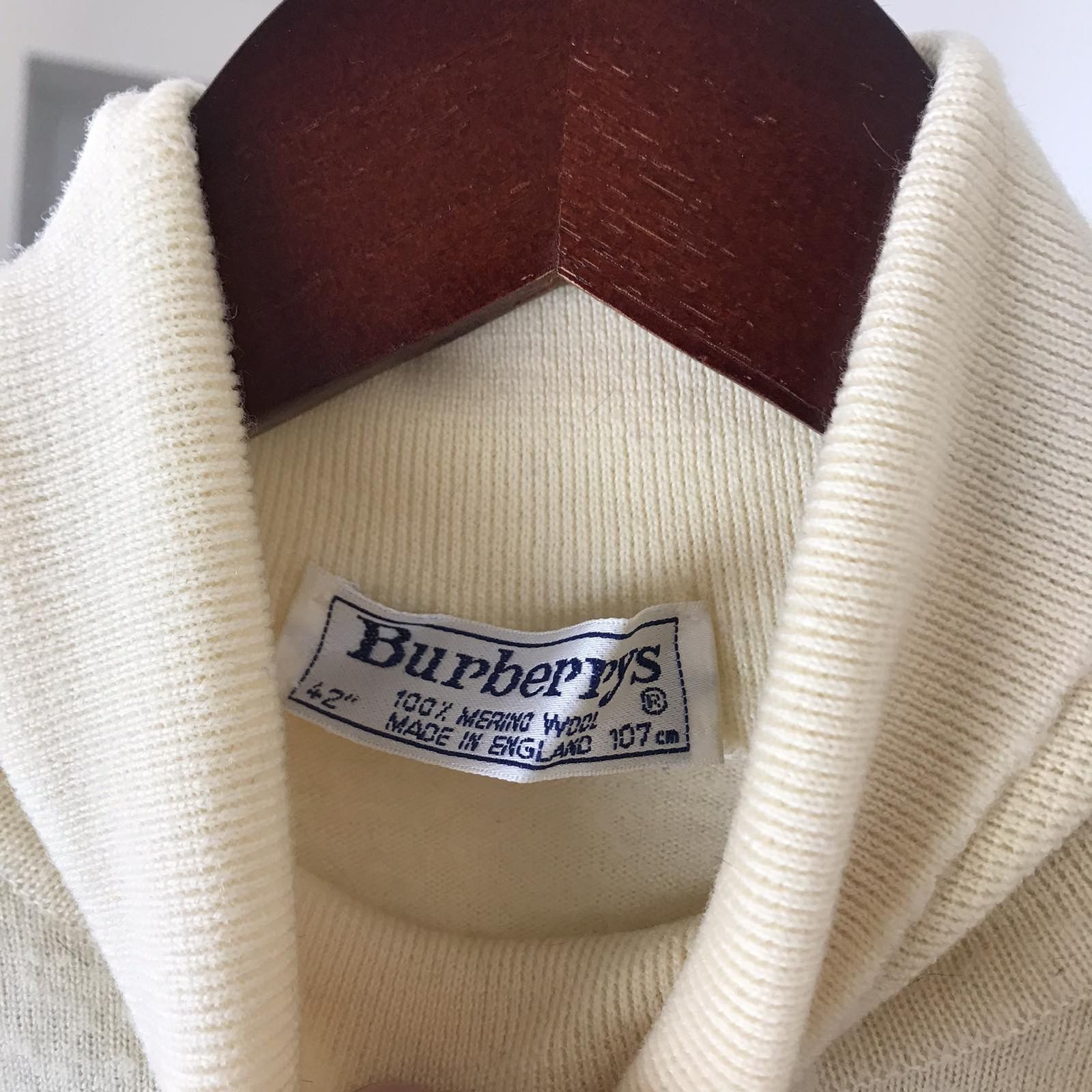 Burberry Vintage Burberry Wool 90s sweatshirt Size US M / EU 48-50 / 2 - 3 Thumbnail