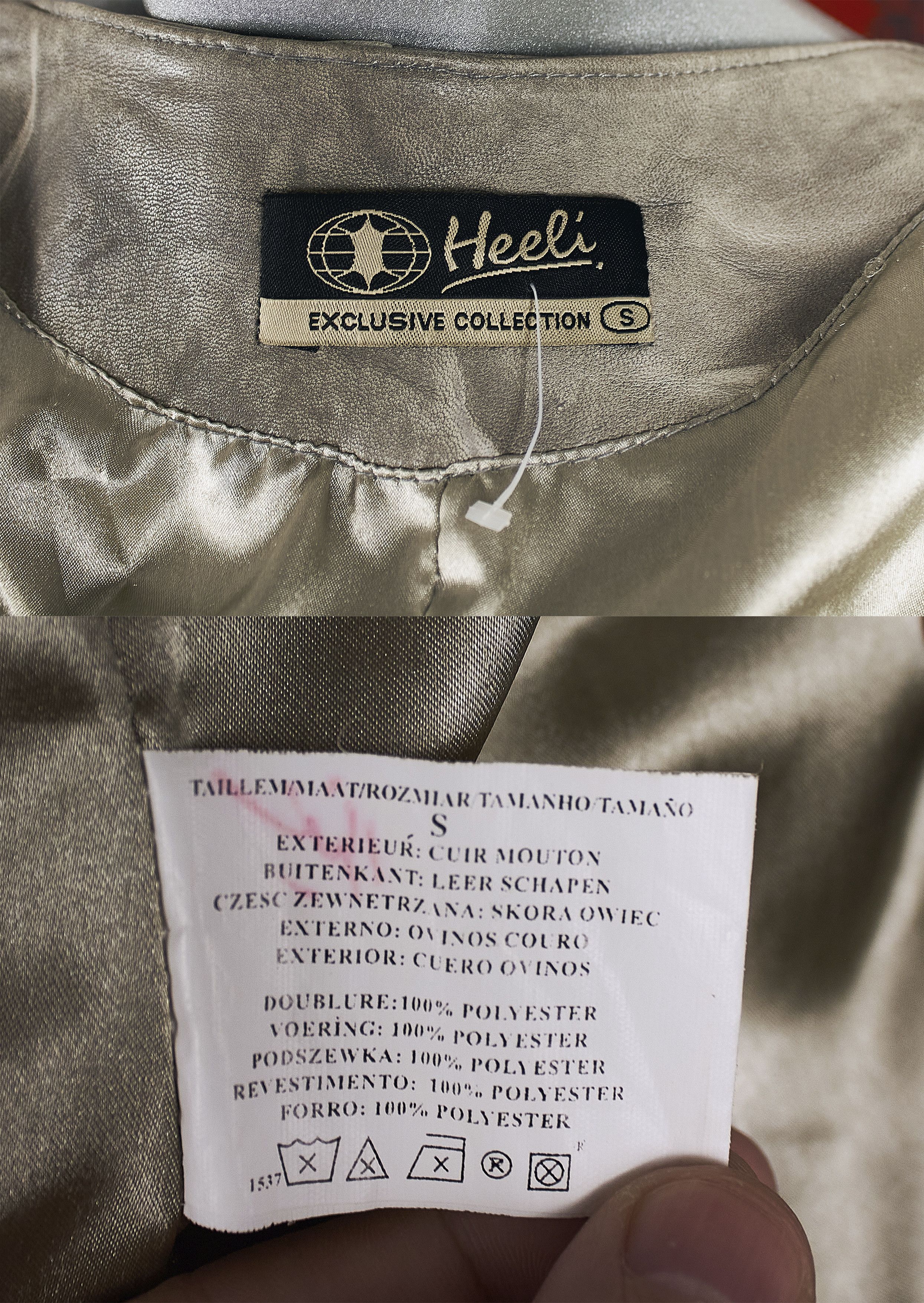 Vintage Vintage Gray Leather Motorcycle Biker Jacket Heeli Size XS / US 0-2 / IT 36-38 - 12 Thumbnail