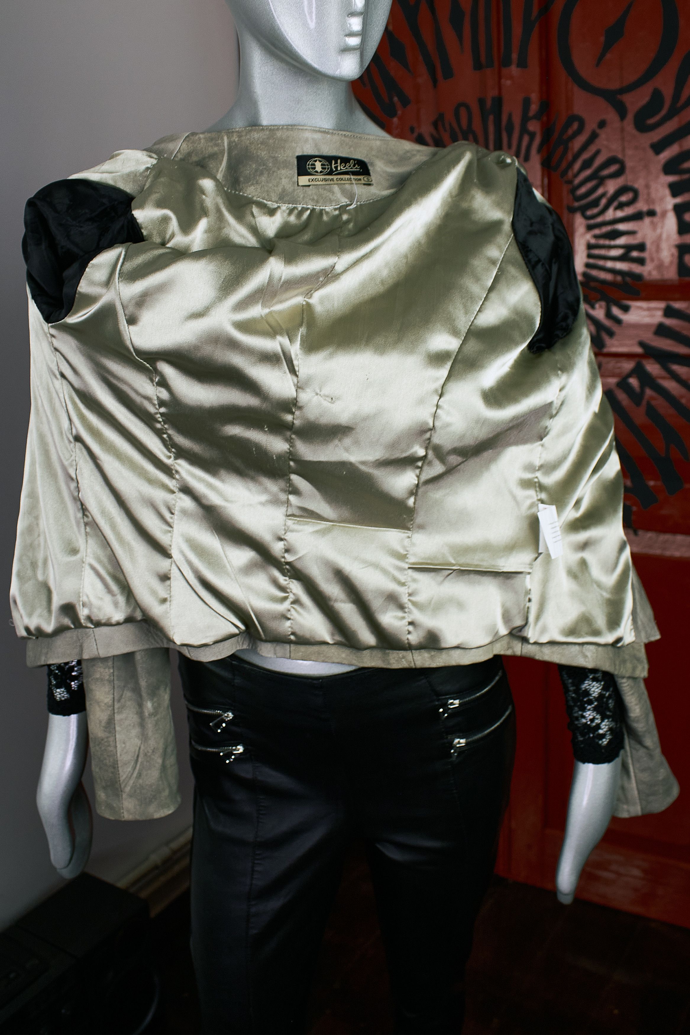 Vintage Vintage Gray Leather Motorcycle Biker Jacket Heeli Size XS / US 0-2 / IT 36-38 - 11 Thumbnail