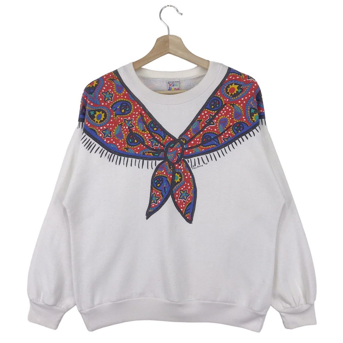 Vintage 80’s Ken Done Paisley Art Sweatshirts Size US M / EU 48-50 / 2 - 1 Thumbnail