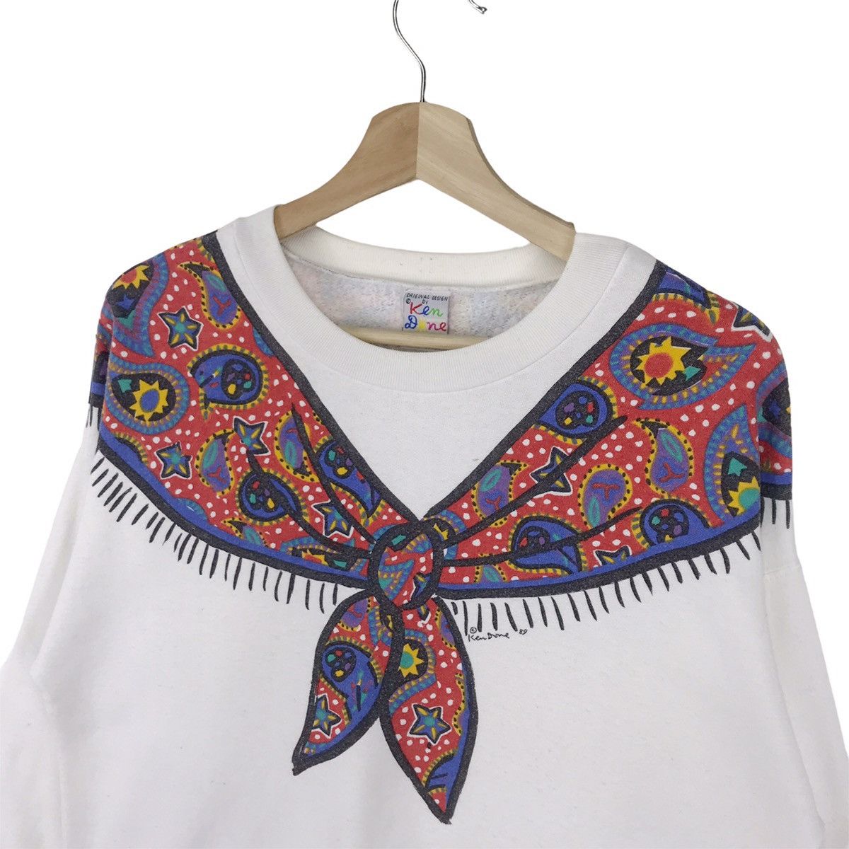 Vintage 80’s Ken Done Paisley Art Sweatshirts Size US M / EU 48-50 / 2 - 3 Thumbnail