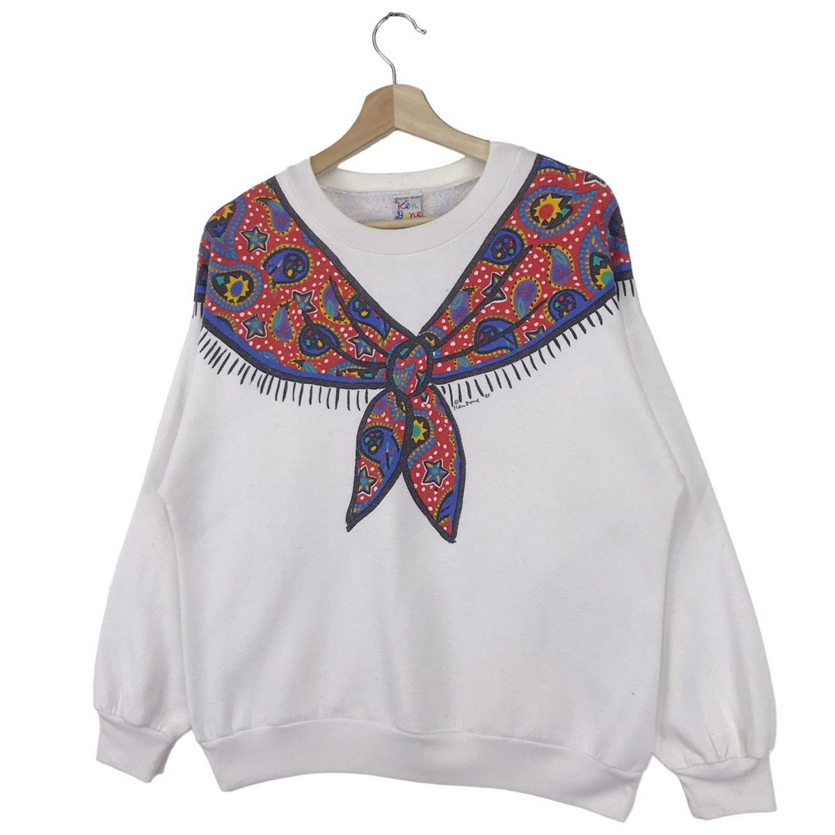 Vintage 80’s Ken Done Paisley Art Sweatshirts Size US M / EU 48-50 / 2 - 5 Thumbnail