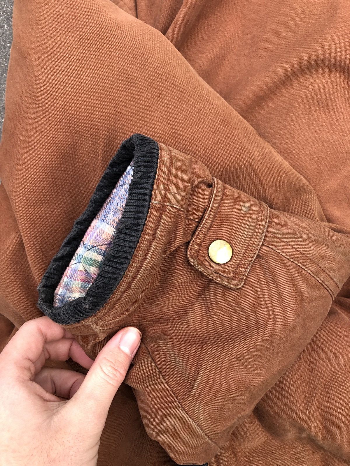 Vintage Vintage plaid lining corduroy collar duck canvas work jacket Size US XL / EU 56 / 4 - 6 Thumbnail