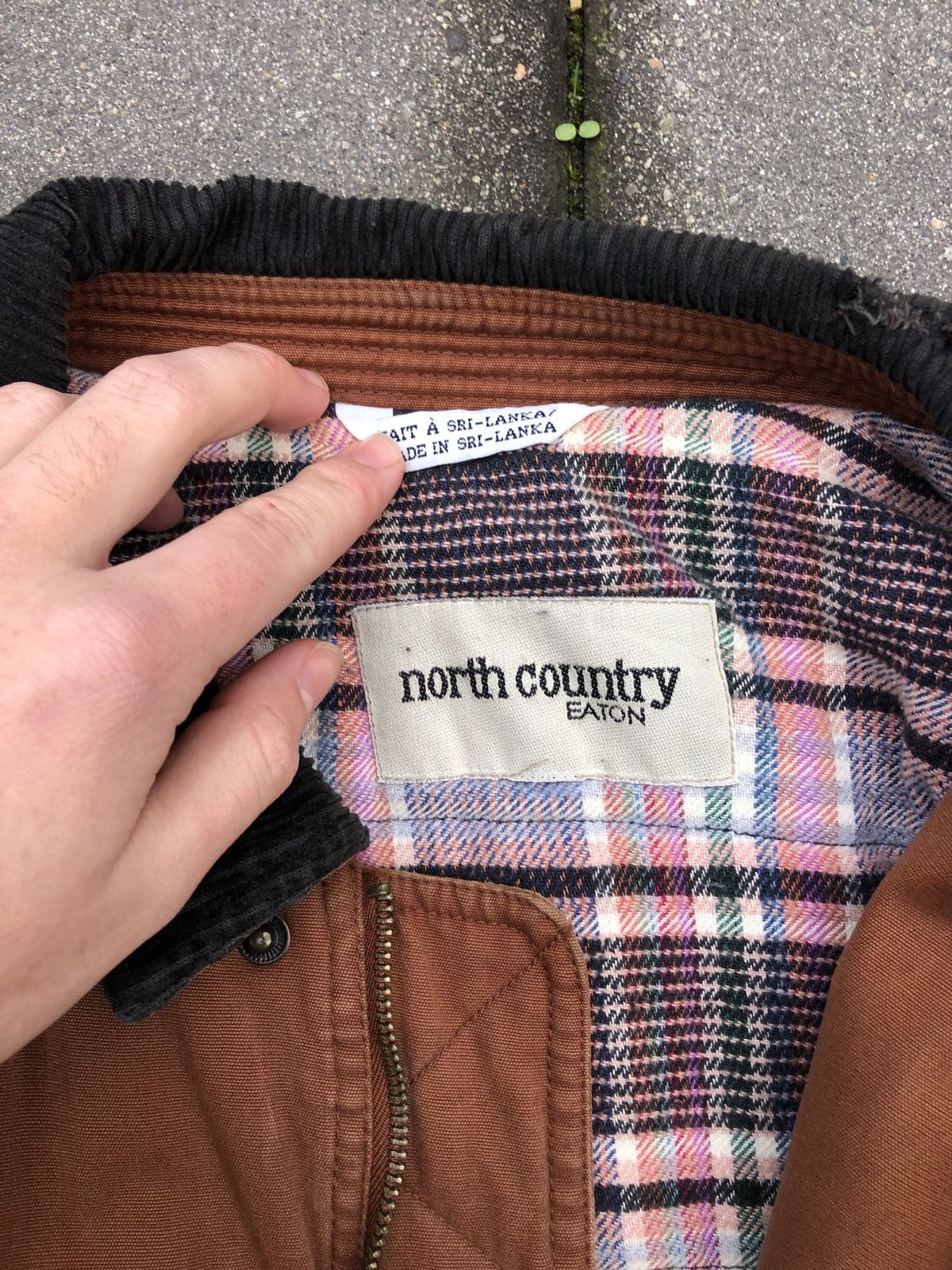 Vintage Vintage plaid lining corduroy collar duck canvas work jacket Size US XL / EU 56 / 4 - 8 Thumbnail
