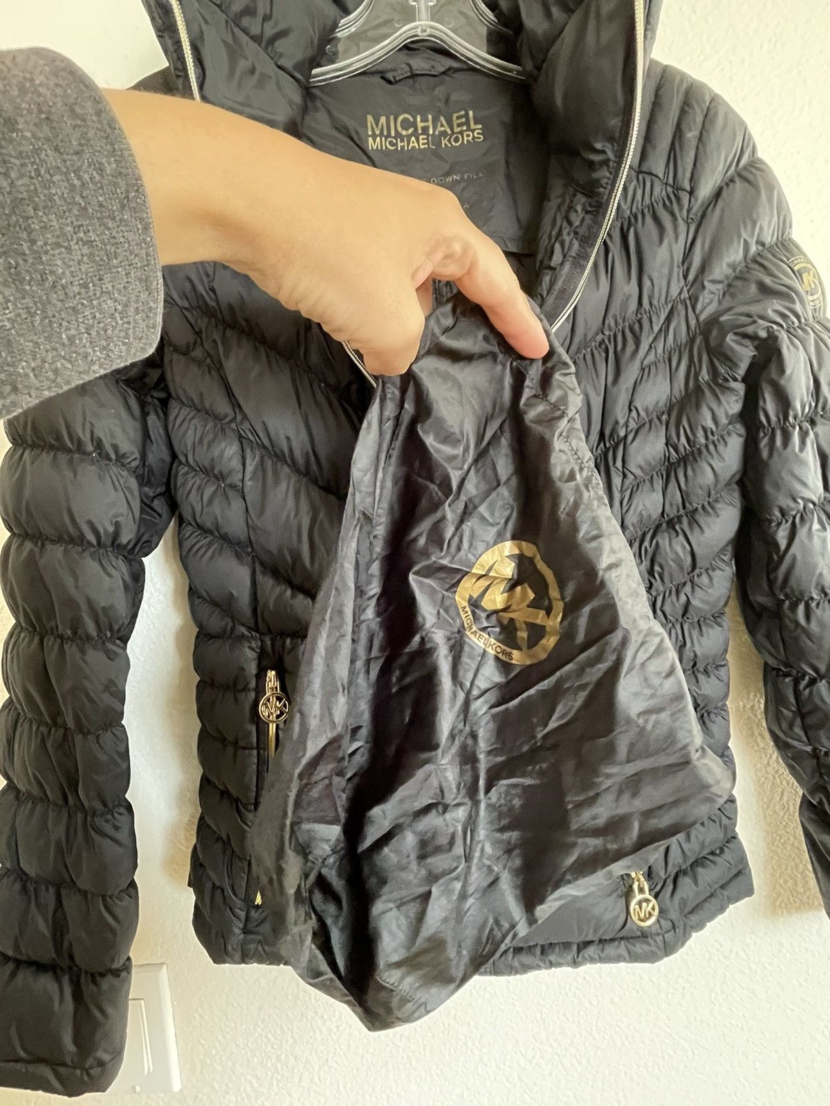 Michael Kors packable down fill jacket pre loved size XS