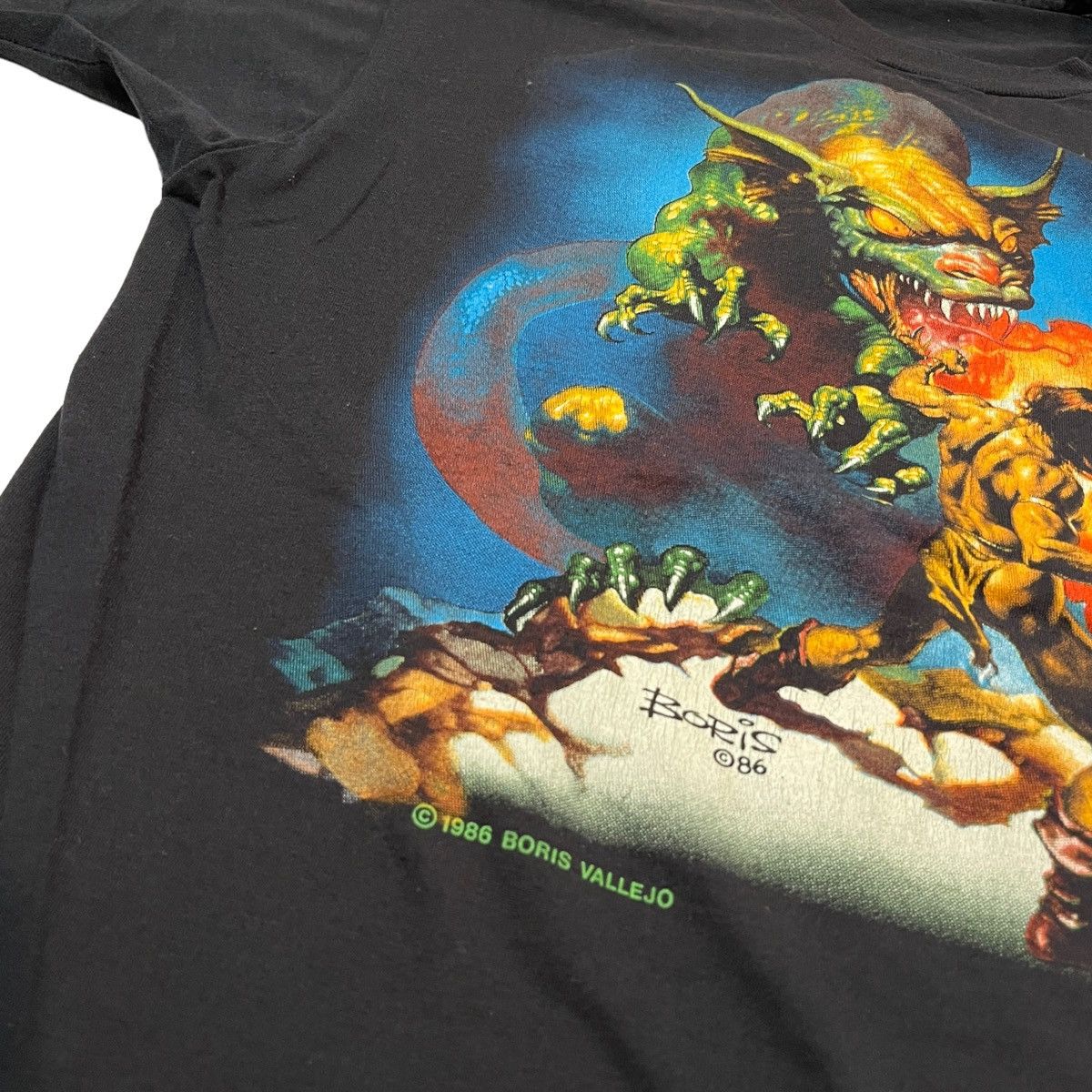 Vintage 1986 Boris Vallejo Dragon Slayer Tee Size US L / EU 52-54 / 3 - 3 Thumbnail