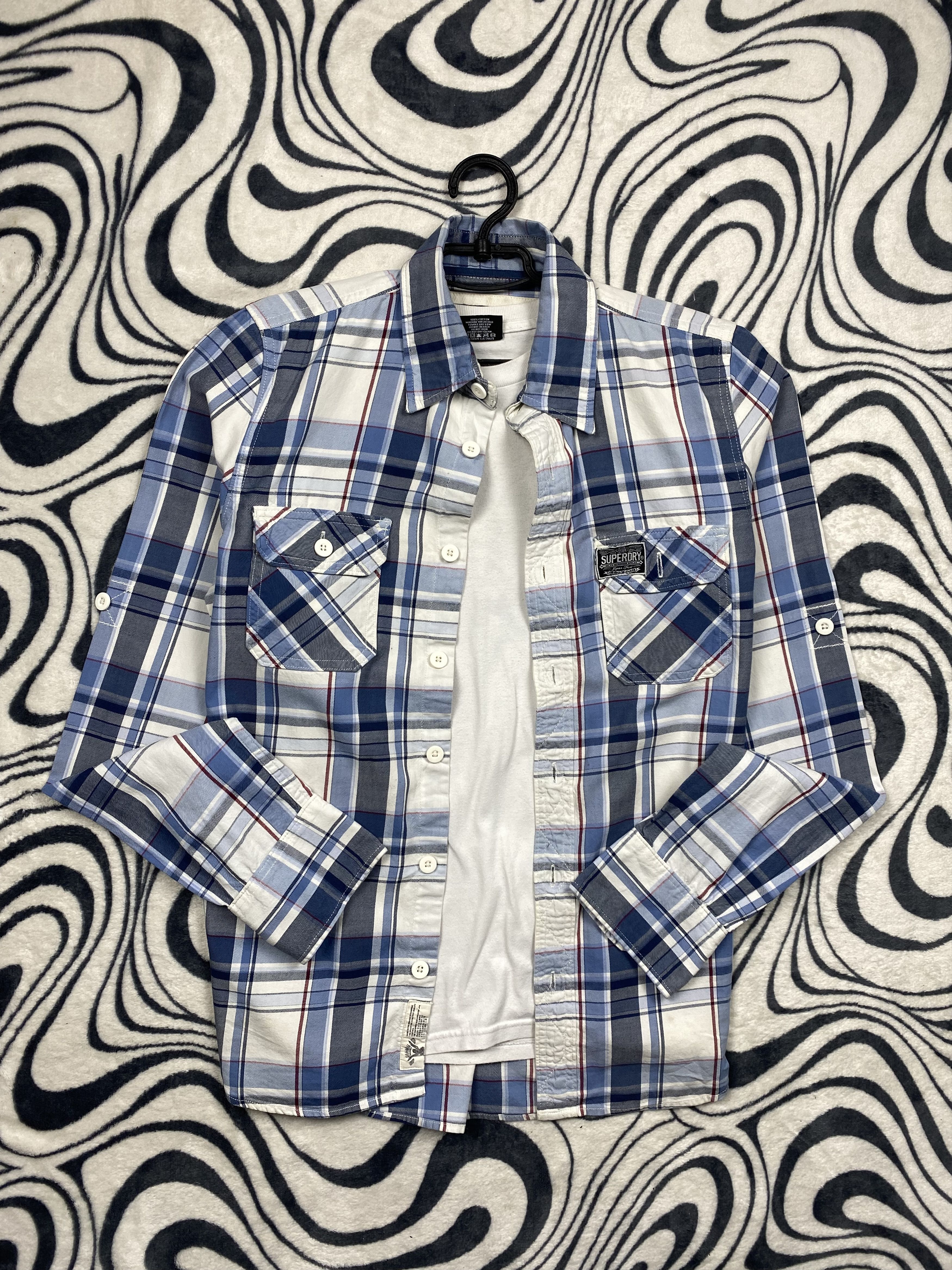 Flannel × Superdry Superdry Flannel Mens Plaid Shirt Size US M / EU 48-50 / 2 - 1 Thumbnail