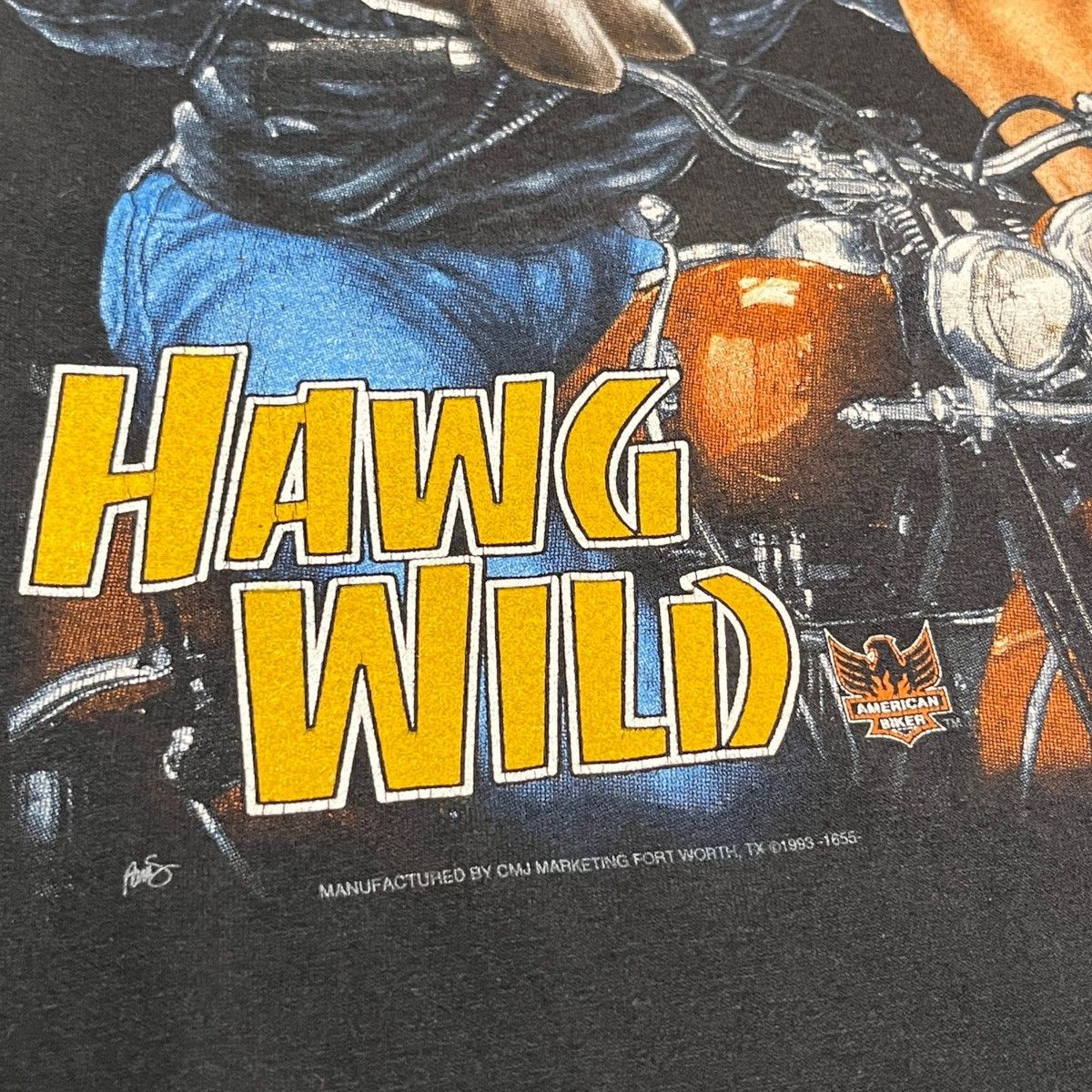 Harley Davidson × Vintage 1993 3D Emblem Hawg Wild Tee Size US XL / EU 56 / 4 - 3 Thumbnail