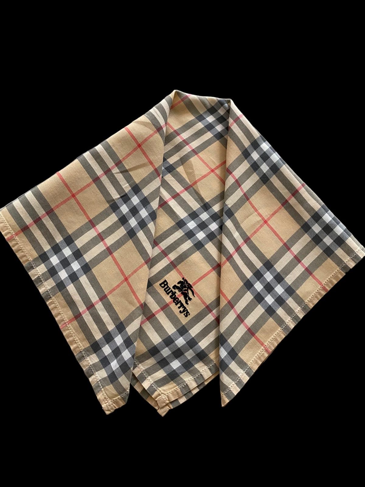 Burberry Vintage Scarf Burberrys Nova Check Handkerchief Authentic Size ONE SIZE - 3 Thumbnail