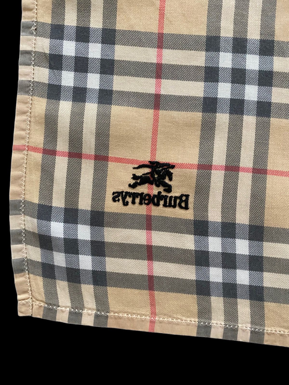 Burberry Vintage Scarf Burberrys Nova Check Handkerchief Authentic Size ONE SIZE - 5 Thumbnail