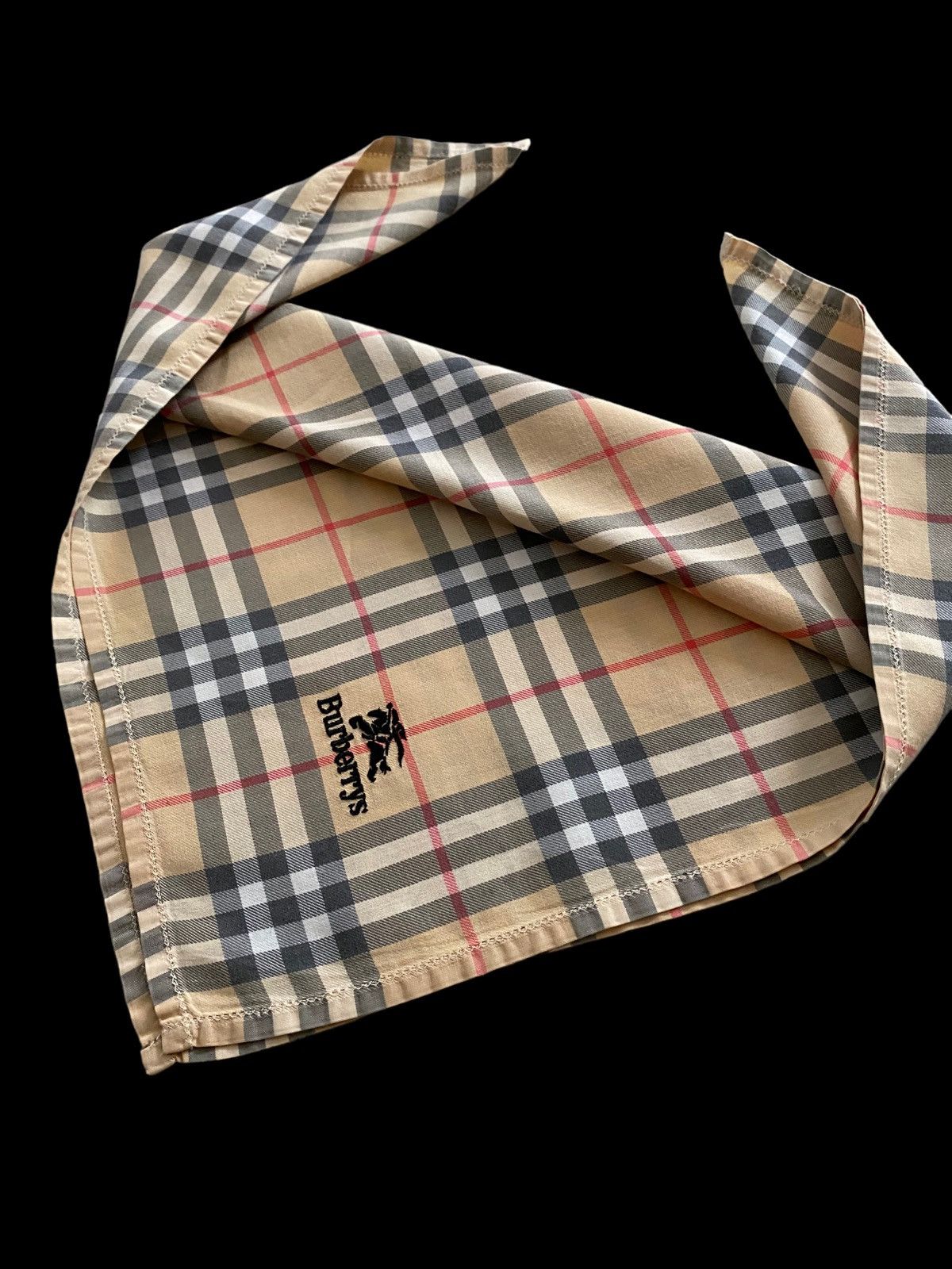 Burberry Vintage Scarf Burberrys Nova Check Handkerchief Authentic Size ONE SIZE - 1 Thumbnail