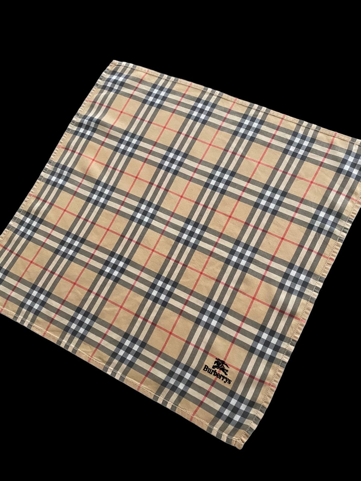 Burberry Vintage Scarf Burberrys Nova Check Handkerchief Authentic Size ONE SIZE - 6 Thumbnail