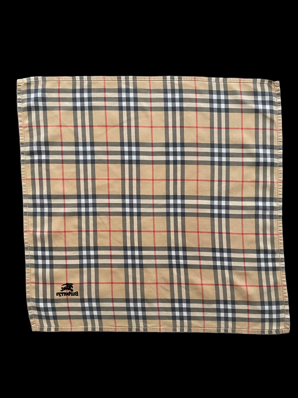 Burberry Vintage Scarf Burberrys Nova Check Handkerchief Authentic Size ONE SIZE - 4 Thumbnail