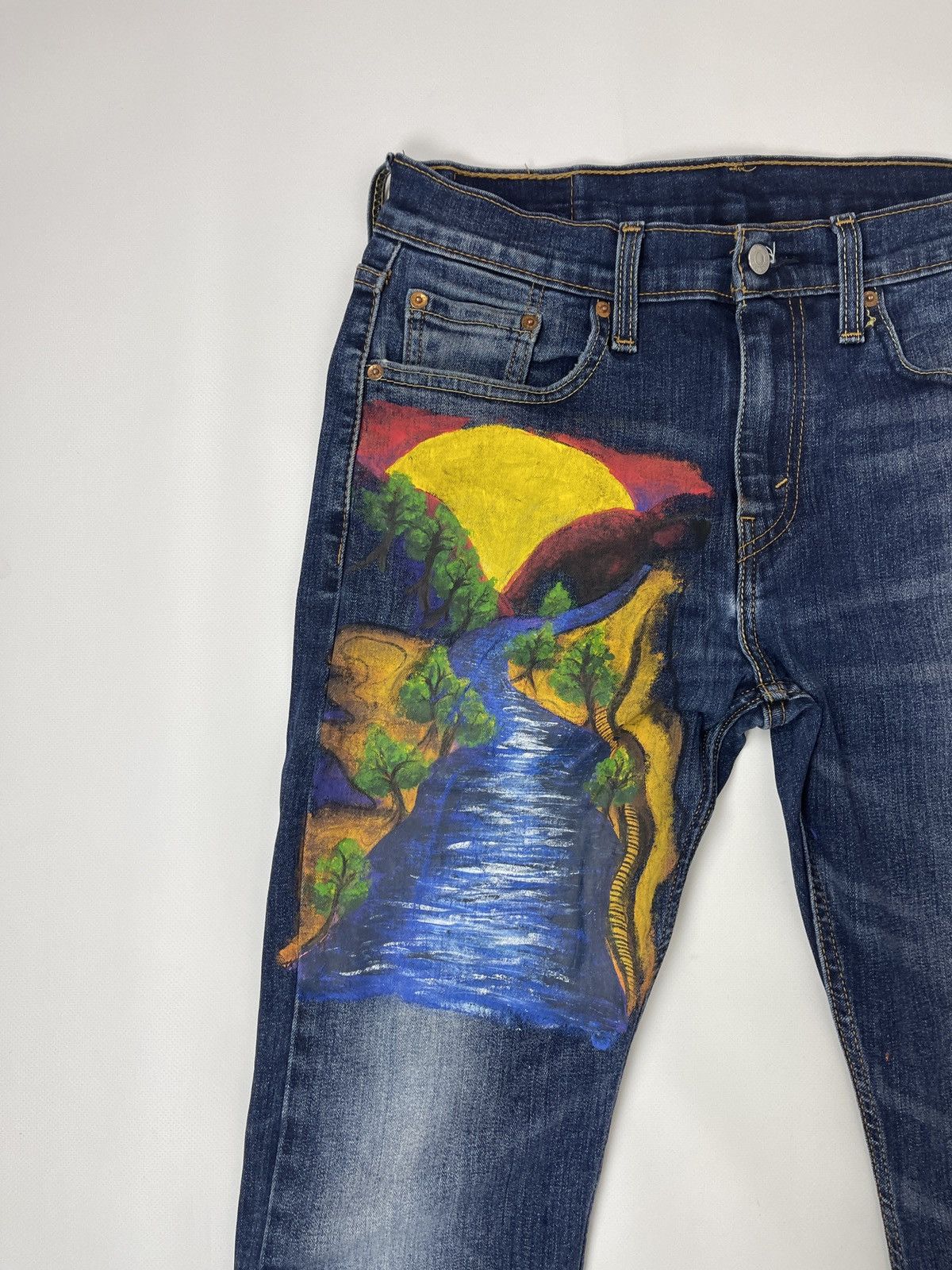 Levi's Levi’s 502 waterless art hand painted custom denim jeans Size US 30 / EU 46 - 4 Thumbnail