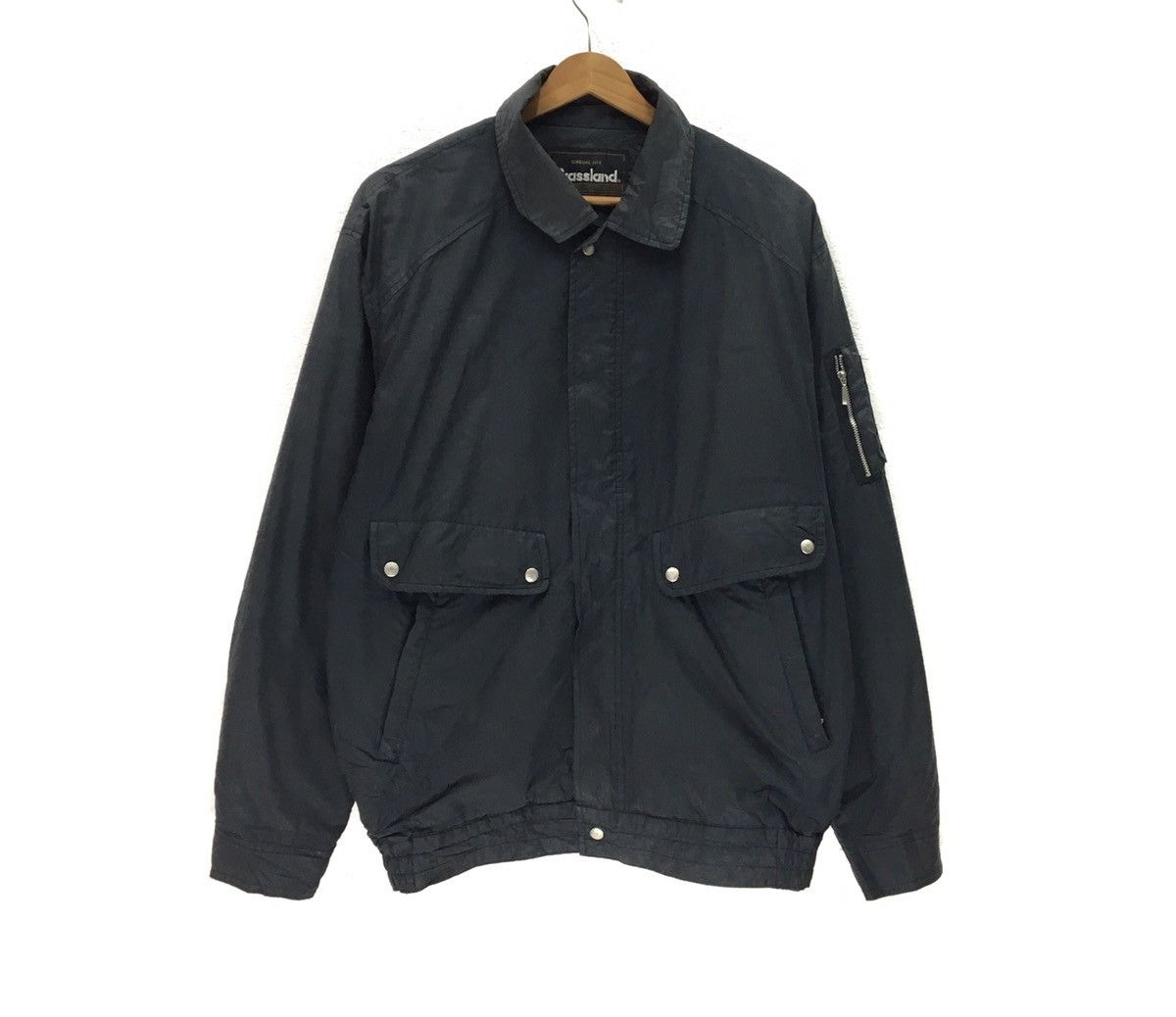 Grassland Zipped Up Nice Design Flight Jacket