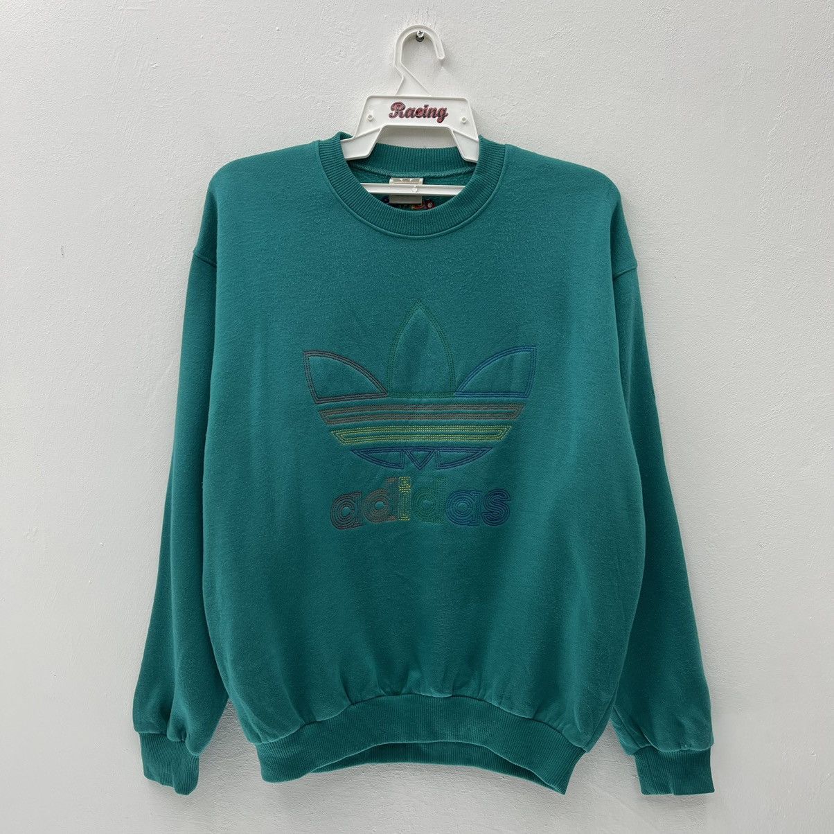 Vintage Adidas Pullover Sweatshirt Vintage 90s Embroidery Logo Size US L / EU 52-54 / 3 - 1 Thumbnail