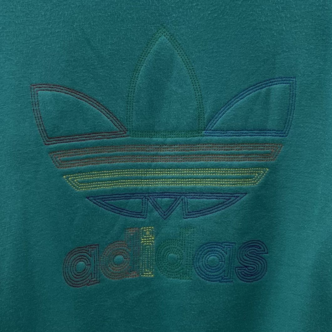 Vintage Adidas Pullover Sweatshirt Vintage 90s Embroidery Logo Size US L / EU 52-54 / 3 - 2 Thumbnail