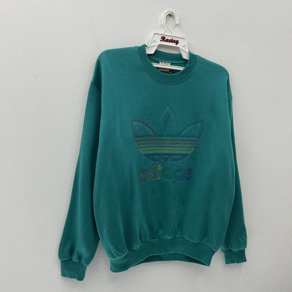 Vintage Adidas Pullover Sweatshirt Vintage 90s Embroidery Logo Size US L / EU 52-54 / 3 - 4 Thumbnail