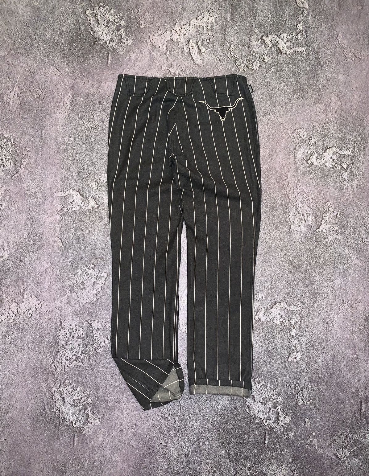 Moschino striped vintage casual pants chinos bull head y2k